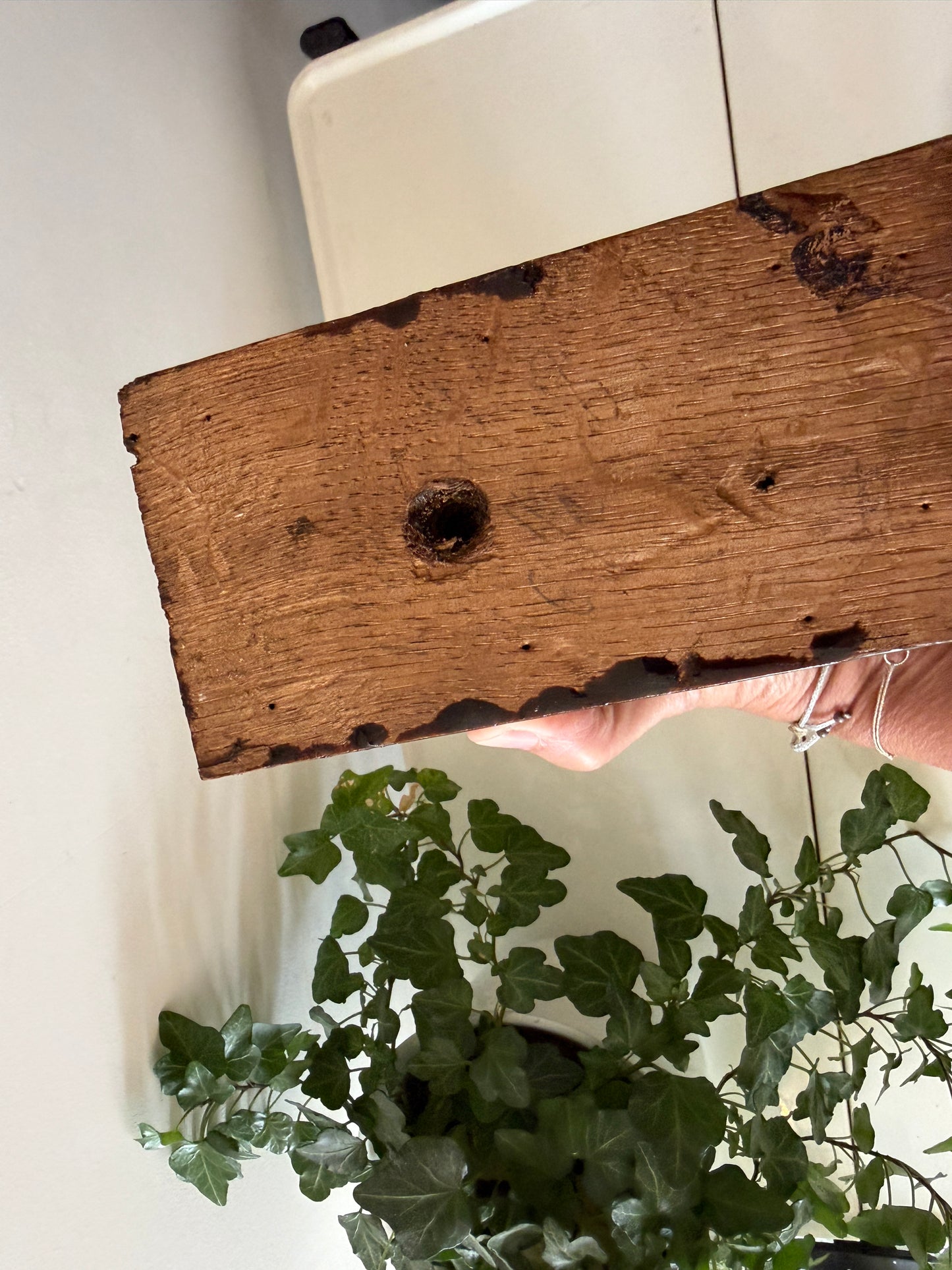 Houten wandconsole