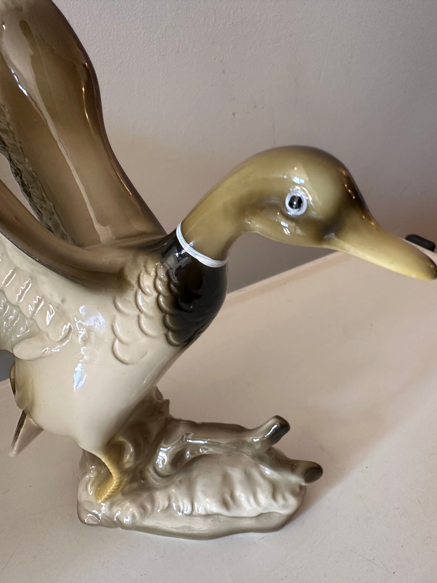 Porseleinen eend beeldje vintage