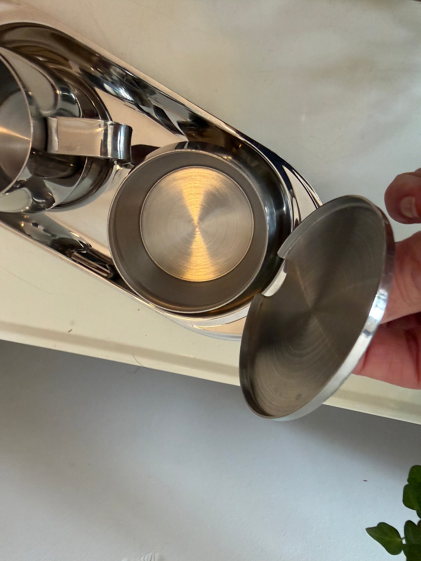 Chroom melk en suiker stelletje jaren 70