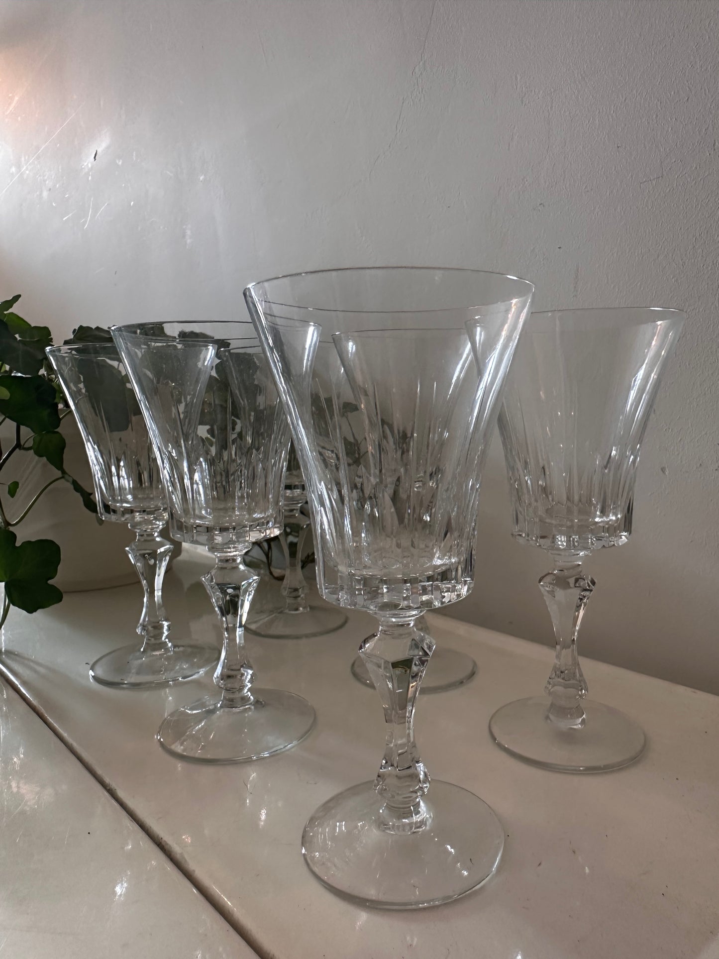 Prachtige kristallen glazen jaren 60 set van 6