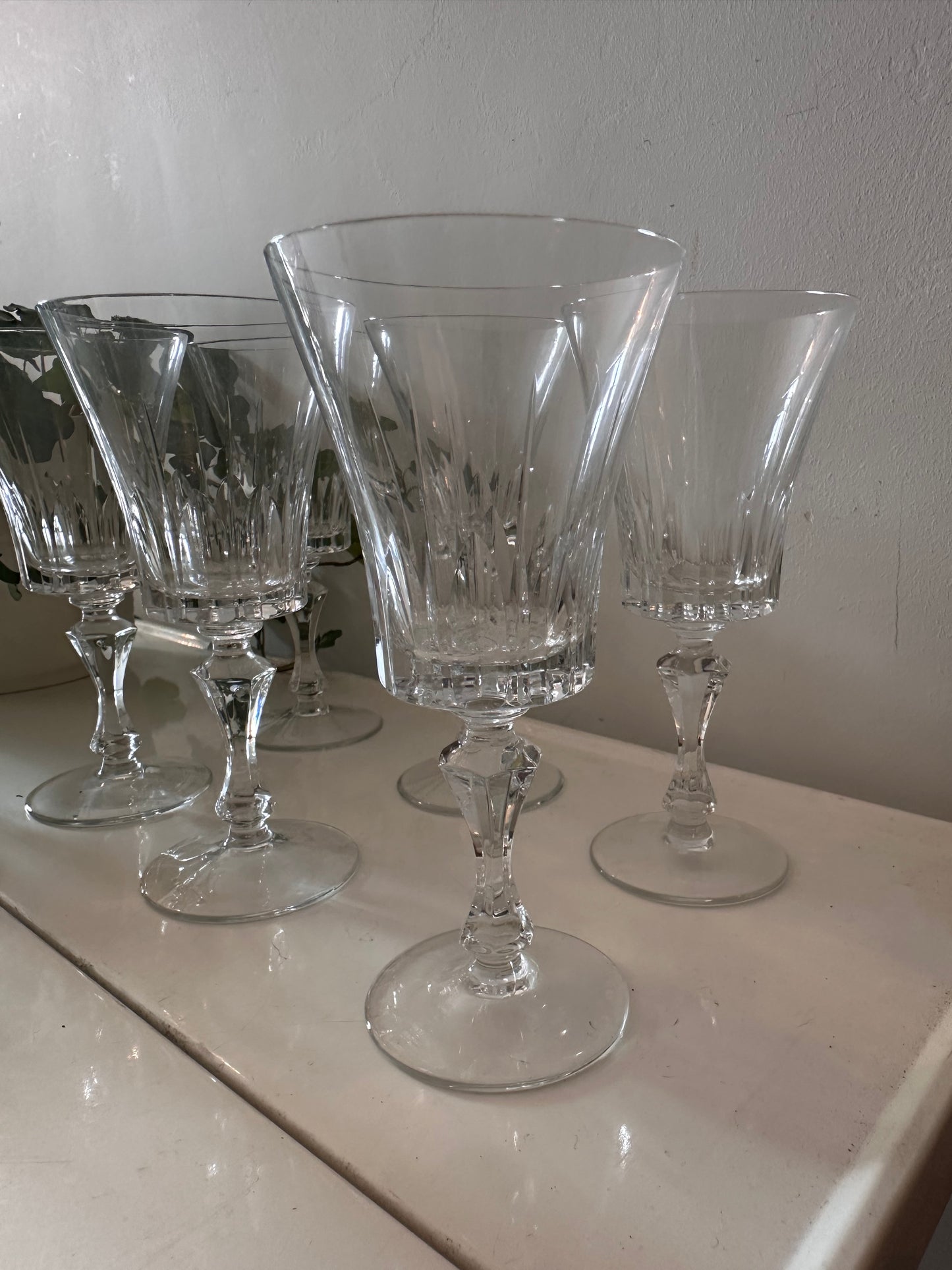 Prachtige kristallen glazen jaren 60 set van 6