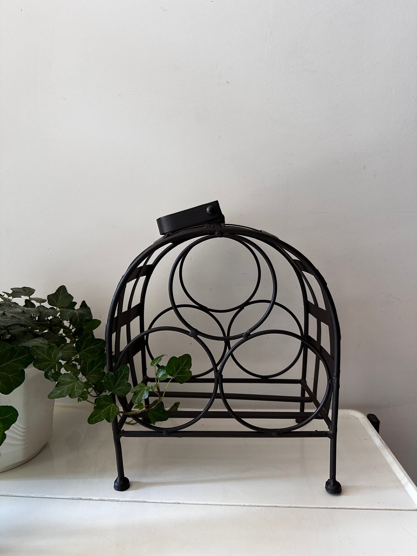 Smeedijzeren wijnrekje