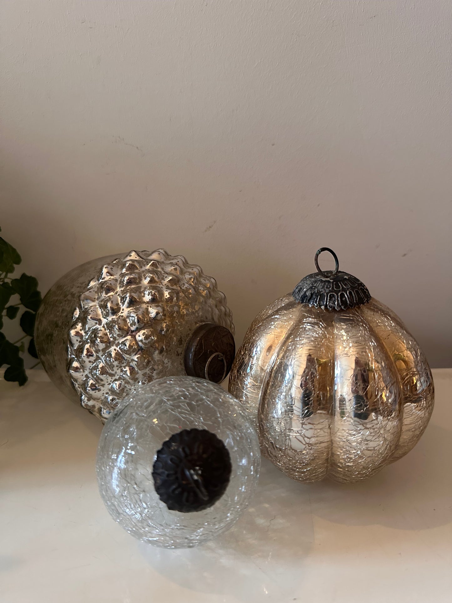 Set Mercury glass decorballen