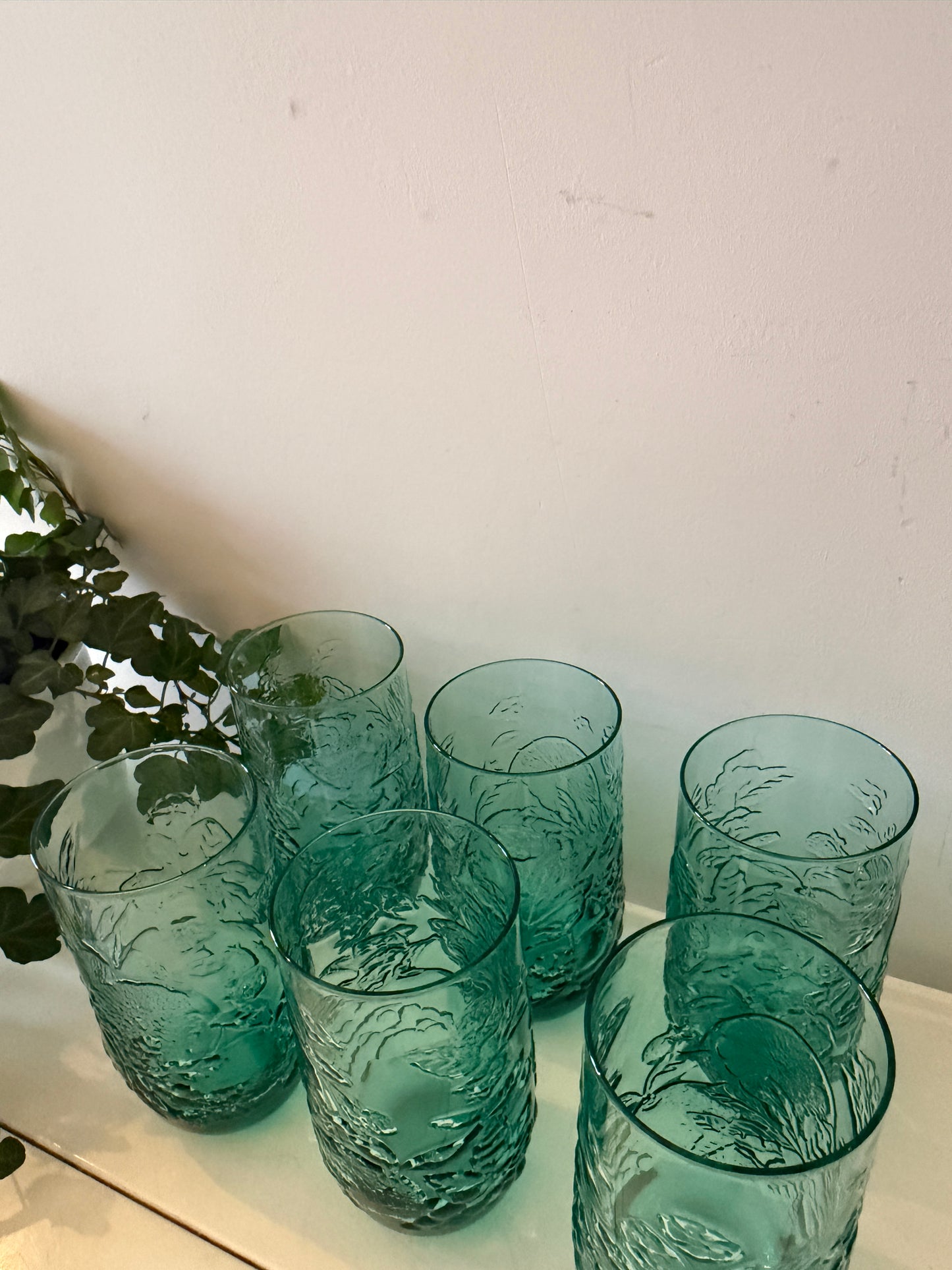 Set van 6 vintage Italiaanse longdrinkglazen