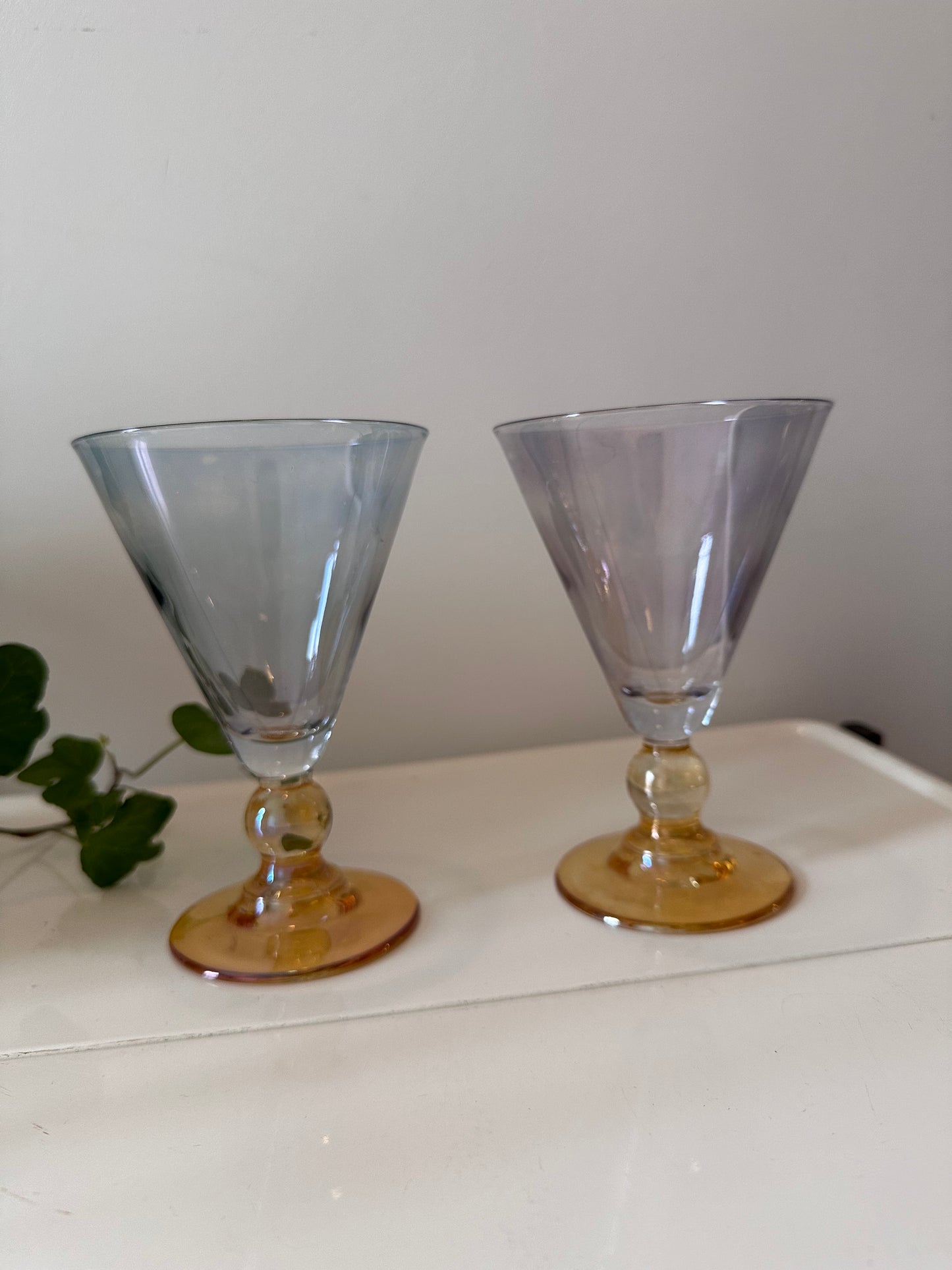 2 Cocktail glazen vintage