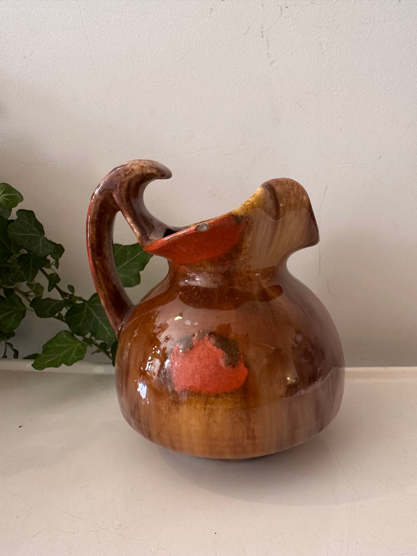 West Germany vaas oranje bruin