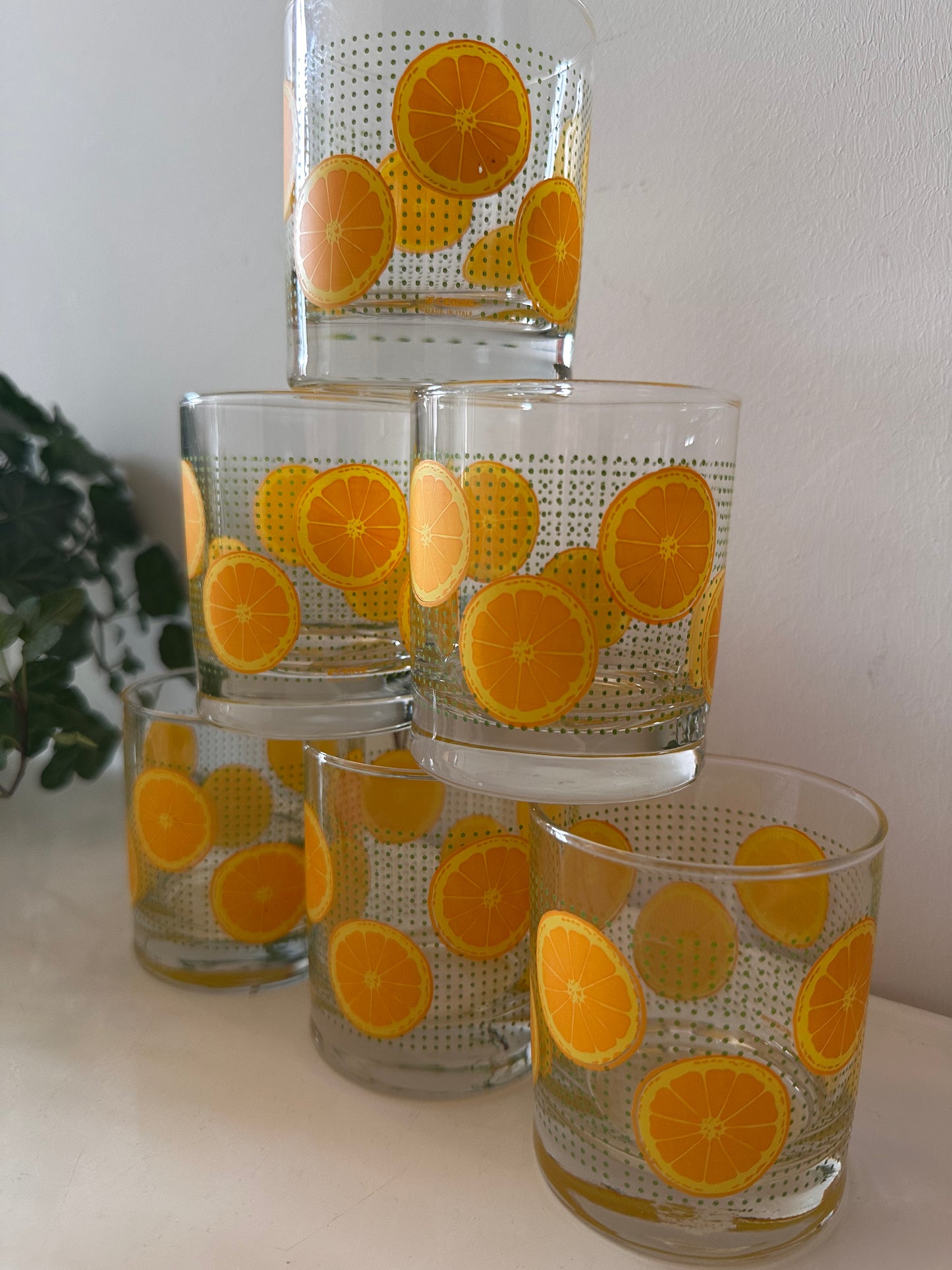 Retro waterglazen limonade glazen vintage