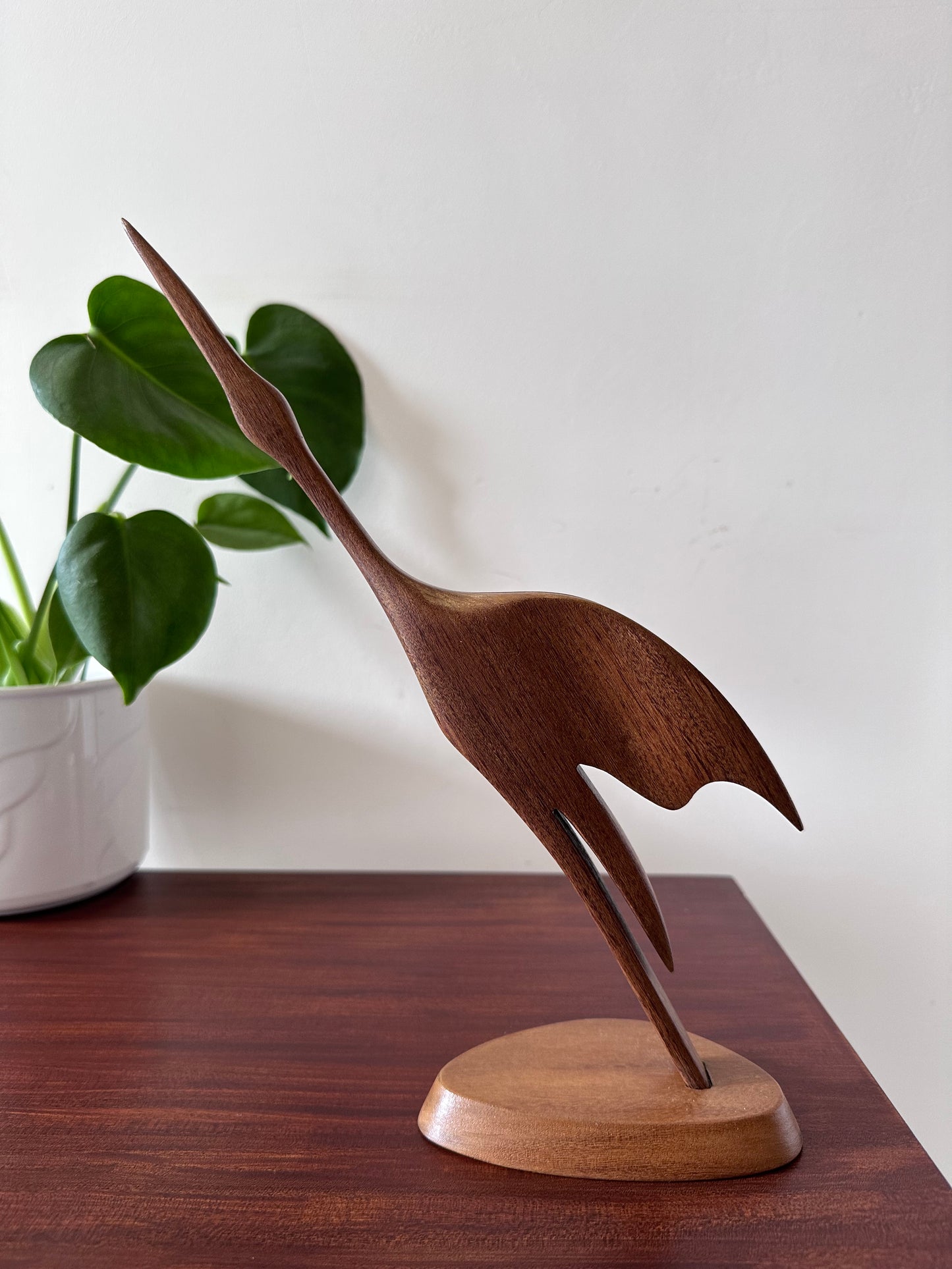 Mid Century houten vogel