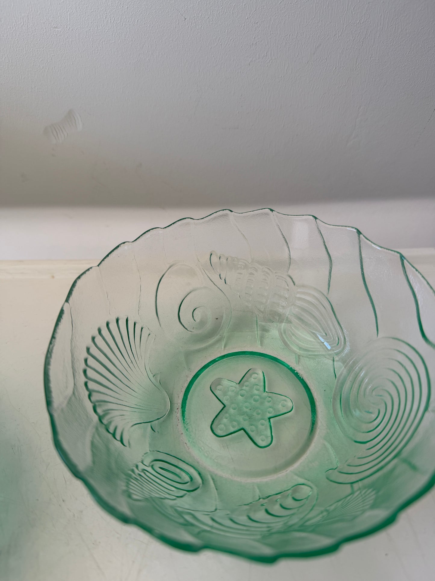 Set van 4 schaaltjes groen glas