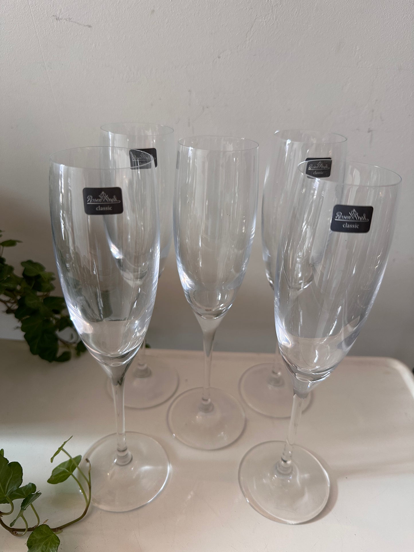 Set van 5 flutes Rosenthal kristal