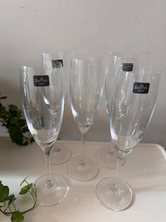 Set van 5 flutes Rosenthal kristal