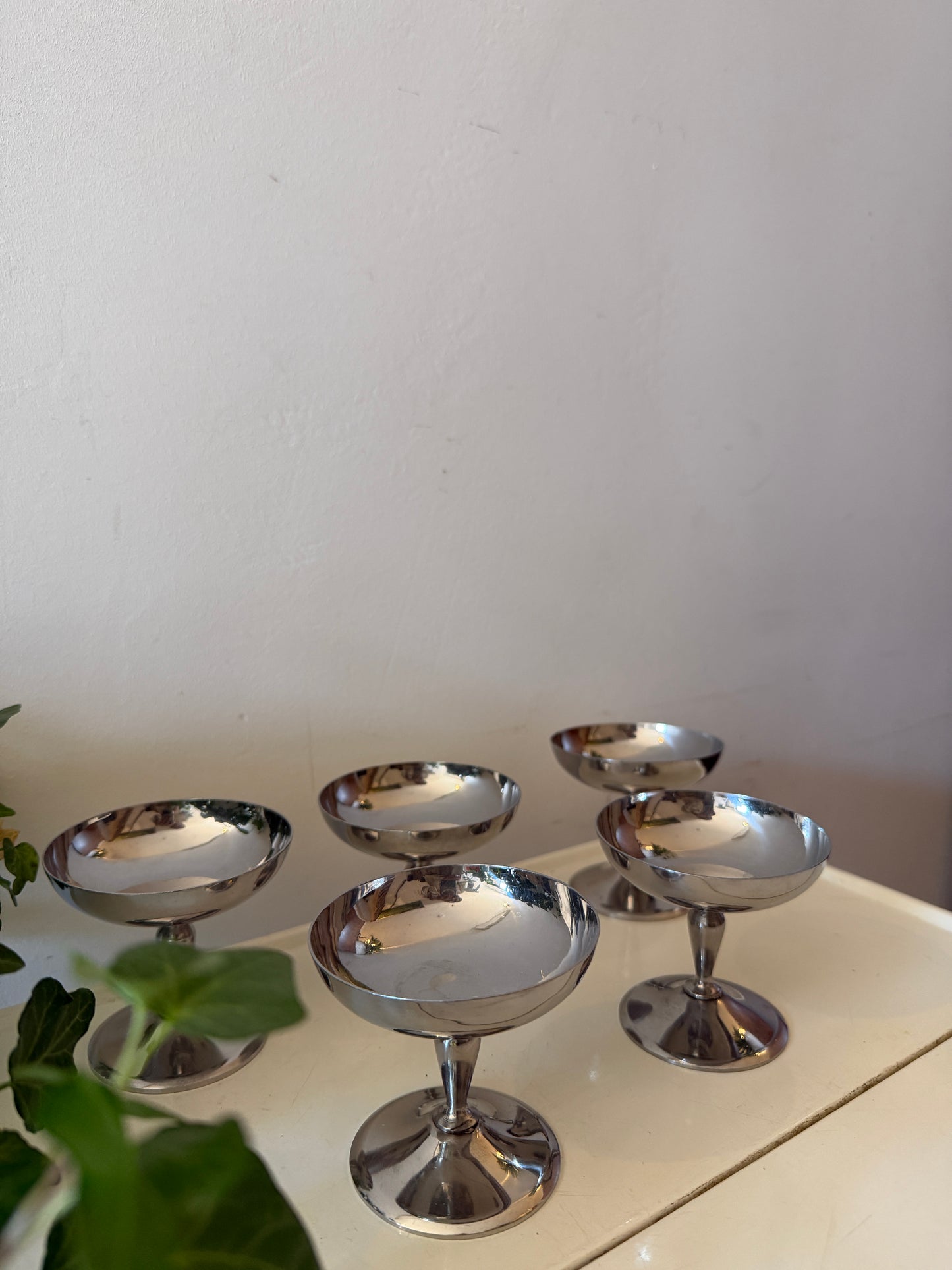 Set van 5 Chrome coupes vintage