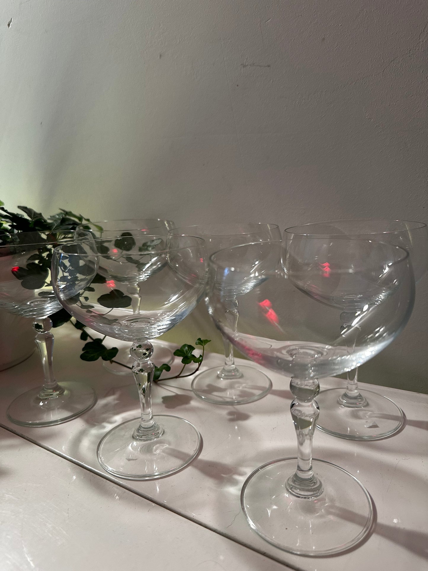 Kristallen coupe champagne glazen