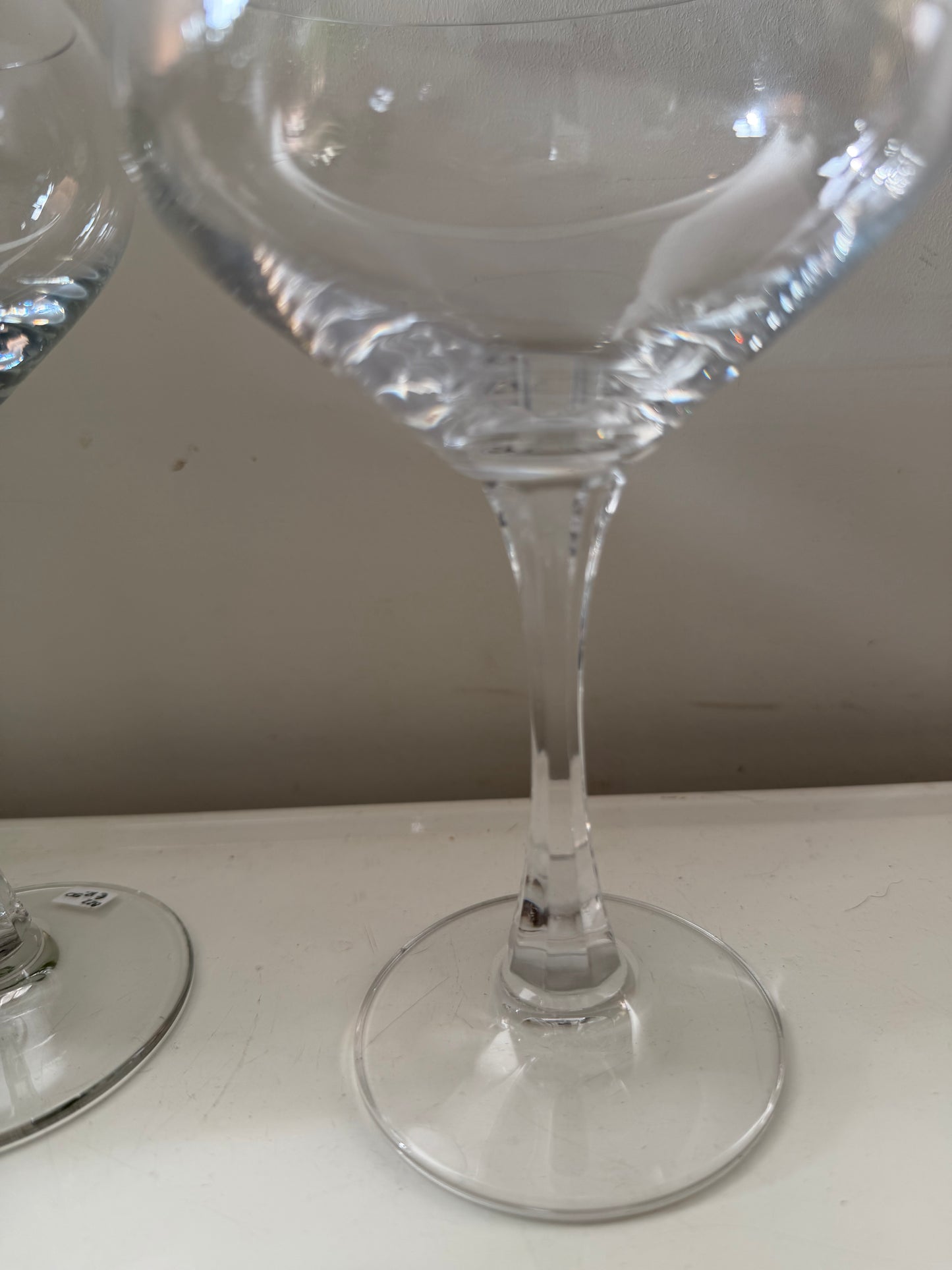 Set van 2 kristallen coupe champagne glazen