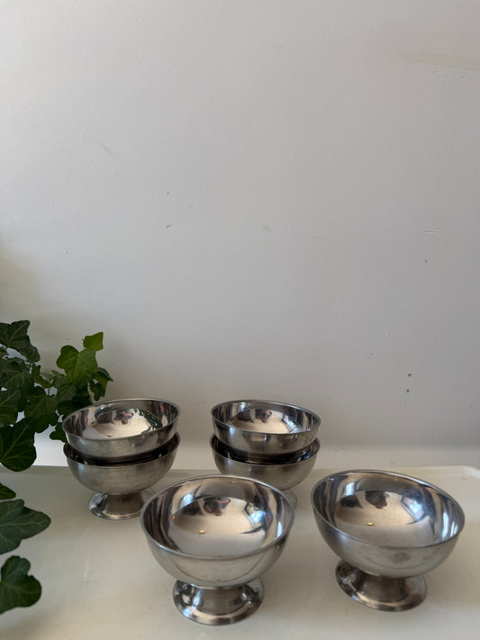 Set van 6 chrome ijscoupes