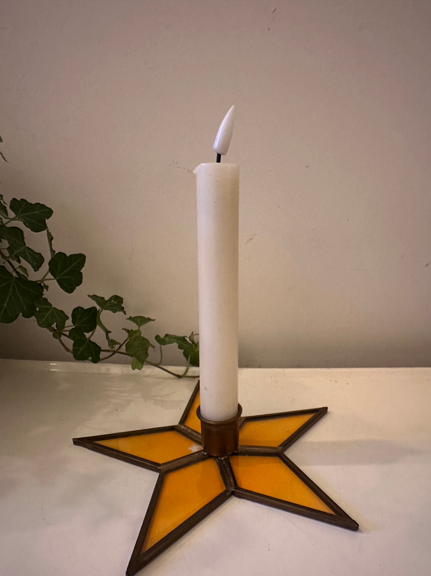 Glas in lood kandelaar