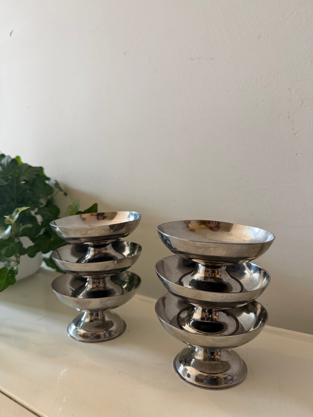 Set van 6 chrome coupes