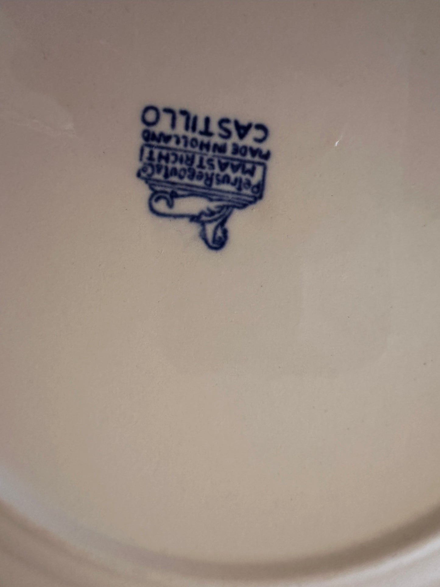 Set van 6 blauw witte bordjes