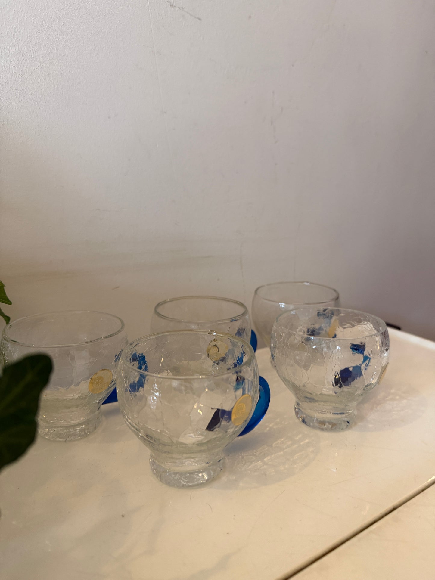 Craquelé glazen kopjes