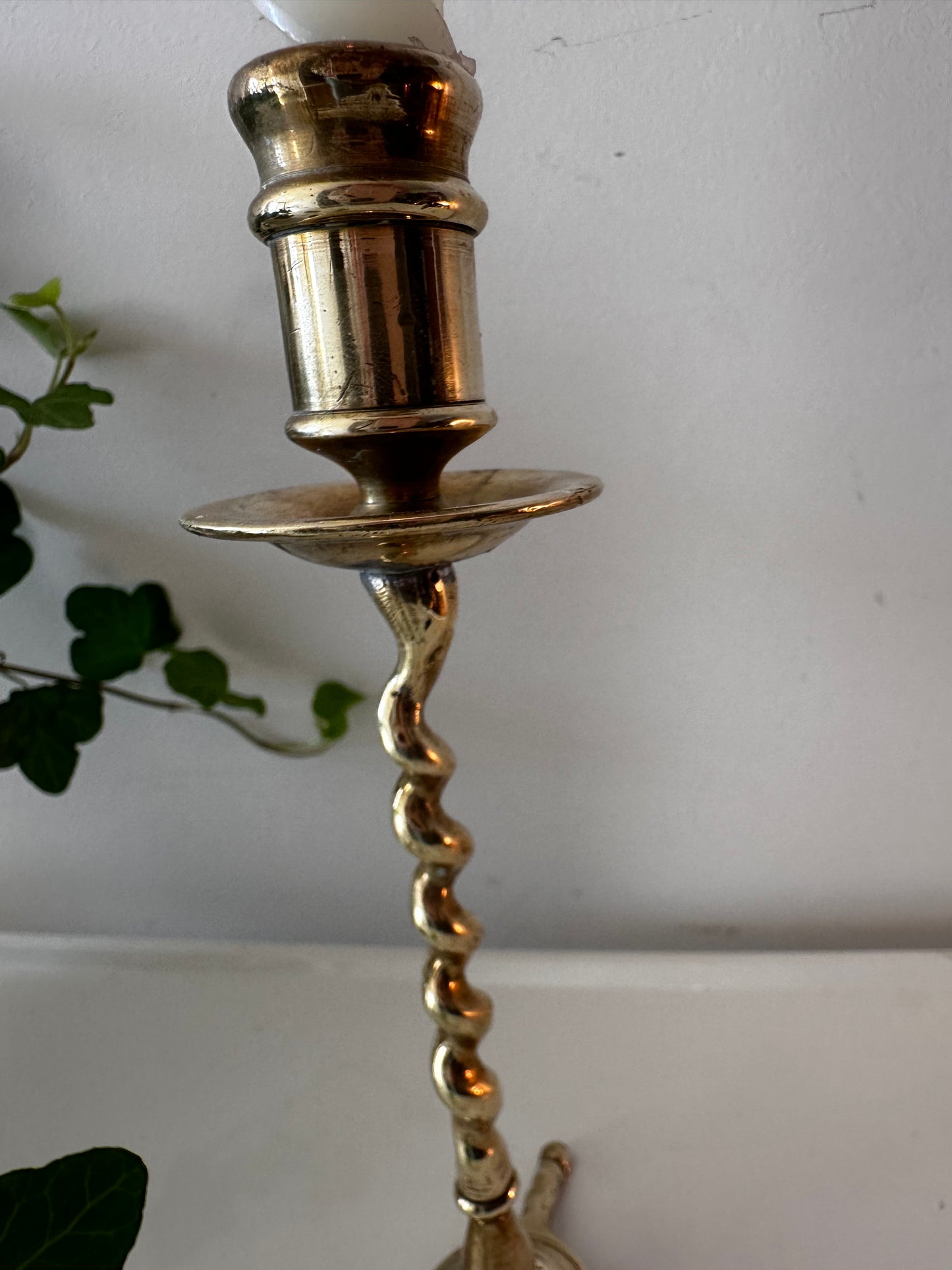 Vintage messing kandelaar
