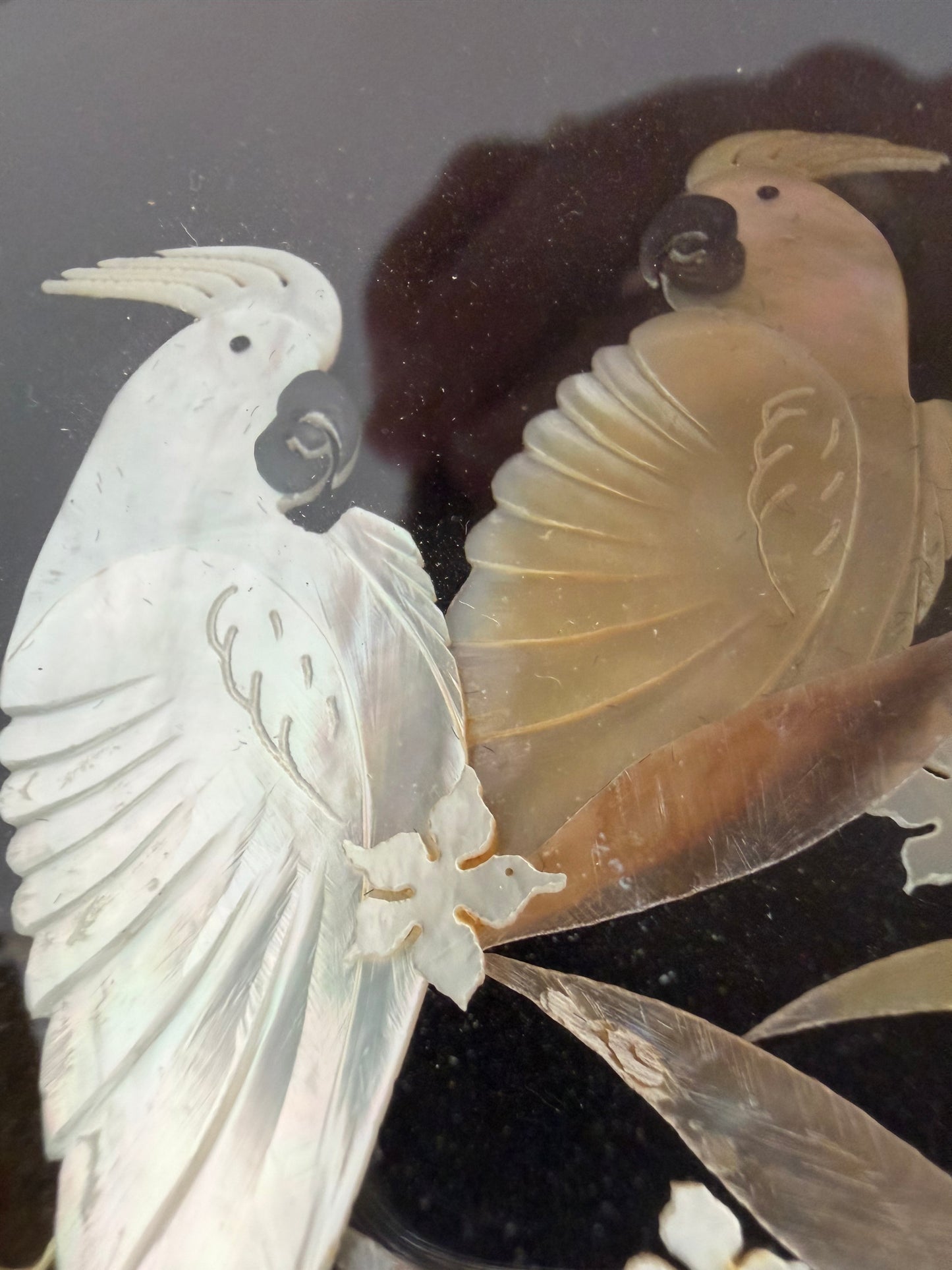 Vintage lijstje met parelmoer inleg