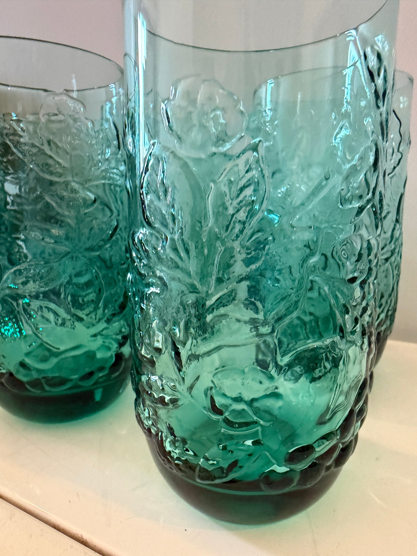 Set van 6 vintage Italiaanse longdrinkglazen