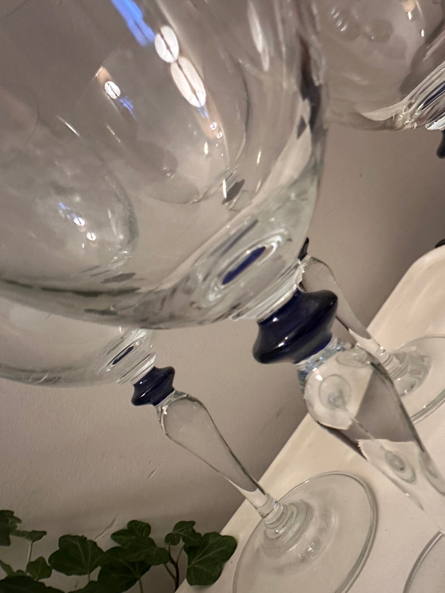 Set van 4 kristallen wijnglazen