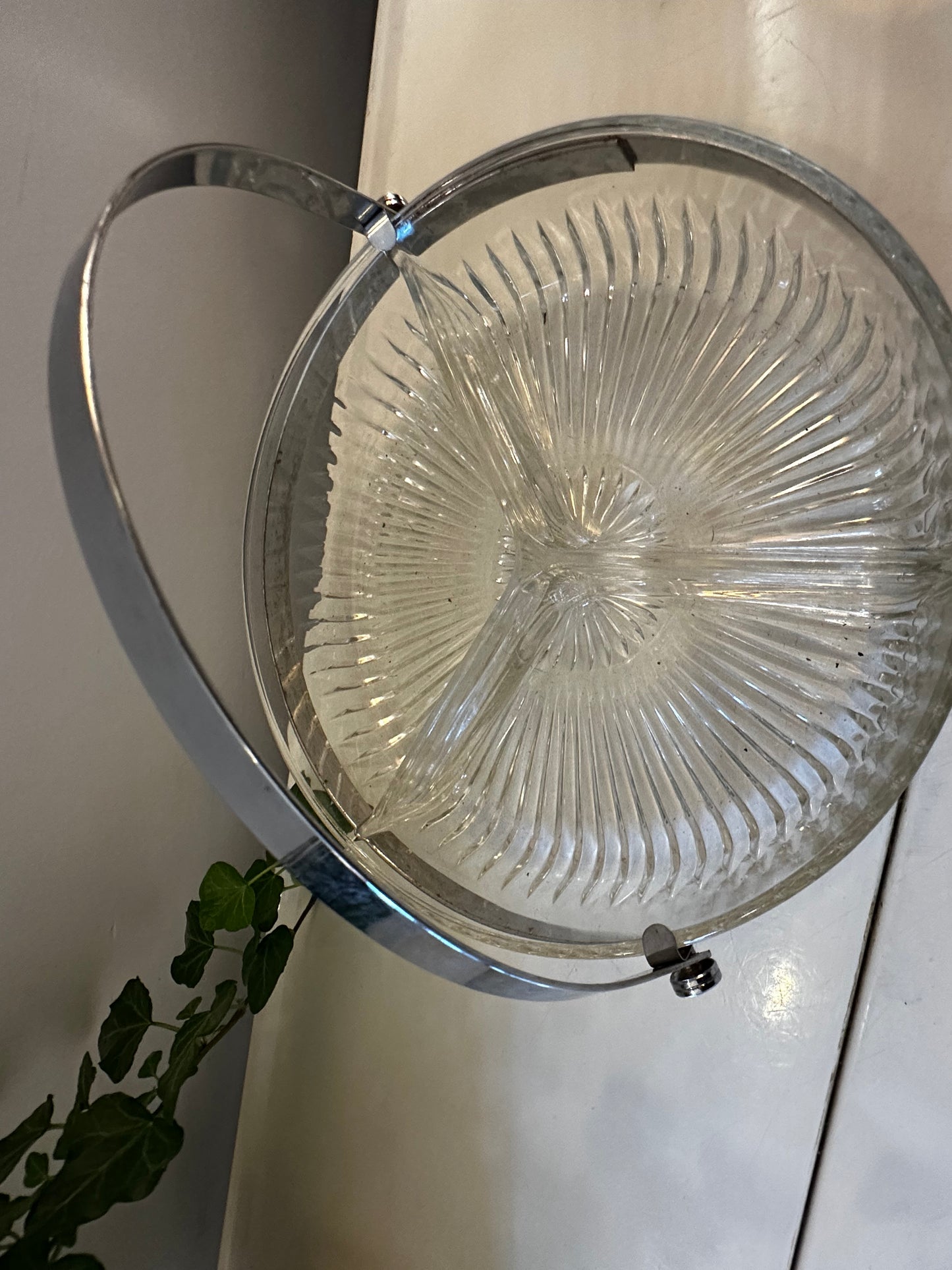 Toffe 3 vaks schaal met metalen hengsel