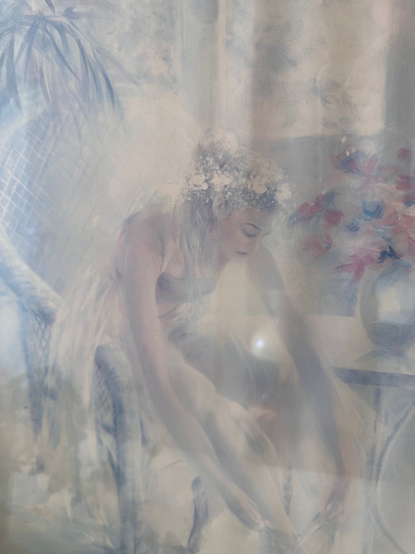 Lijst met romantische prent ballerina