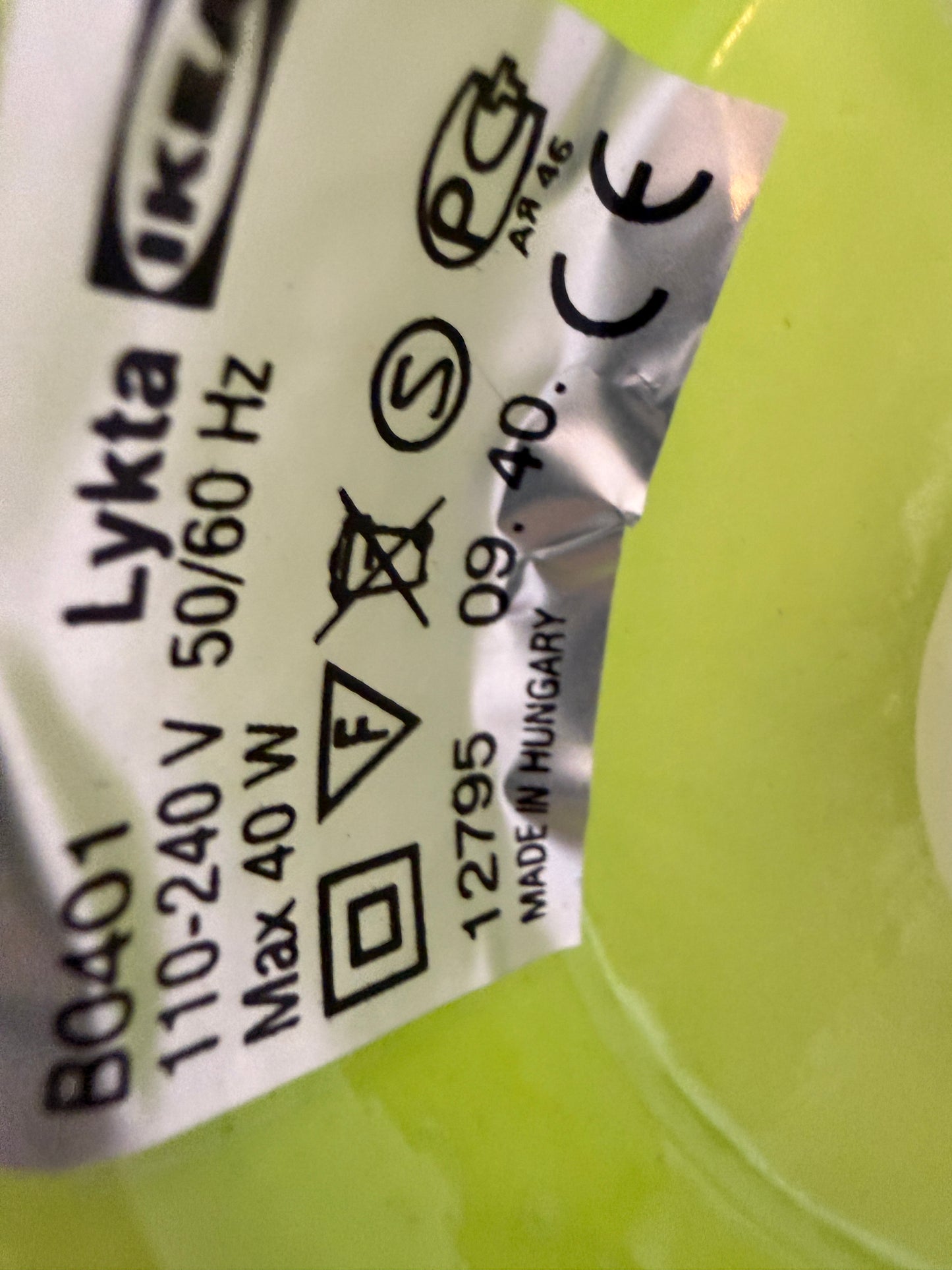Lime groene lykta lamp IKEA