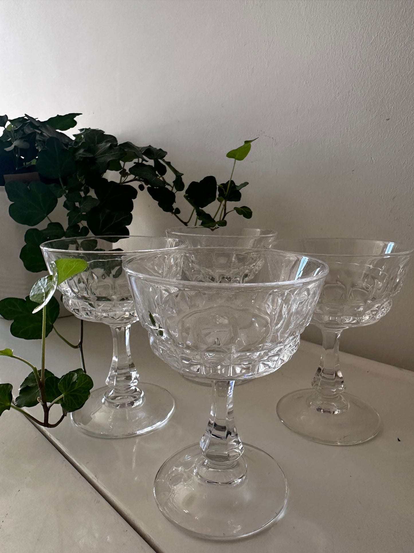 Set van 4 vintage likeurglaasjes