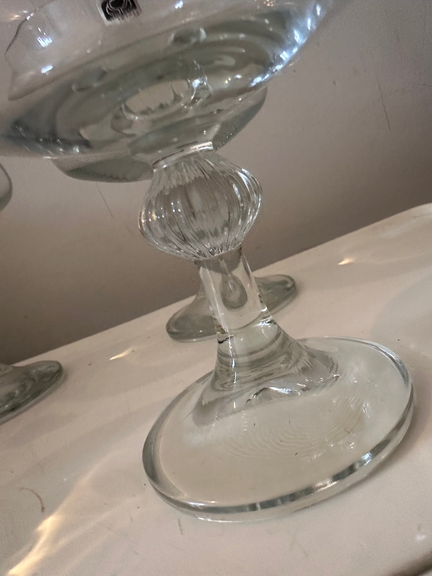 Set van 4 kristallen coupe champagne glazen