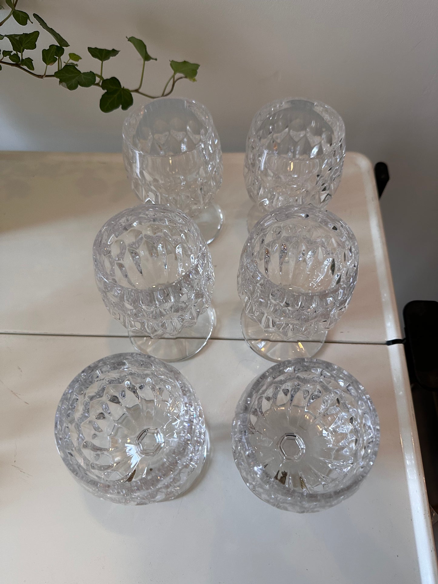 Set van 6 voetglazen Bavaria Cristal