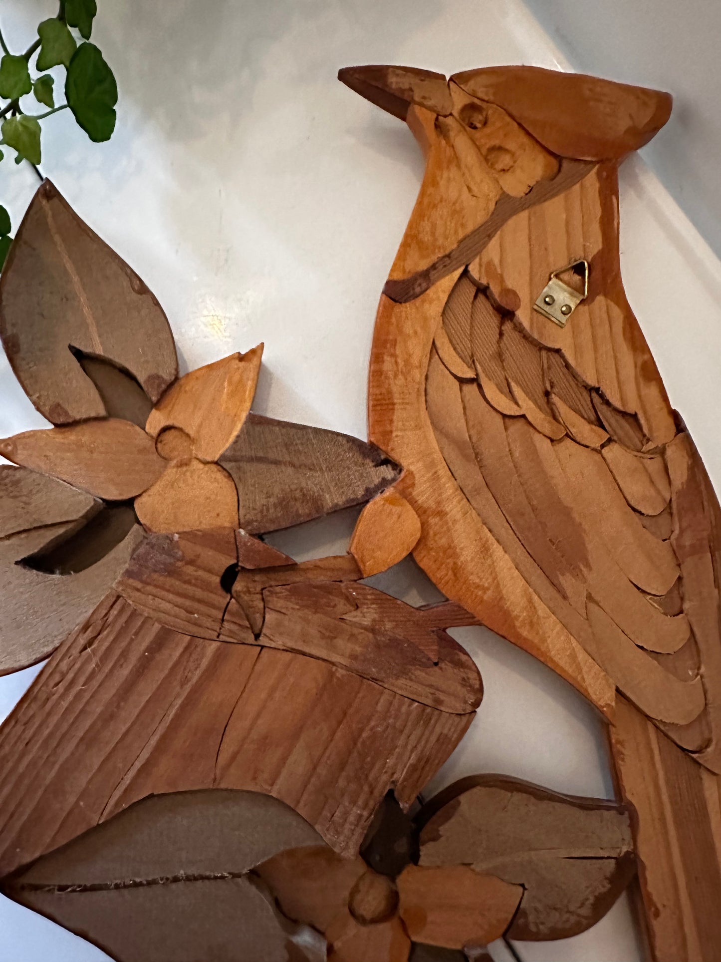 Houten vintage wandbord