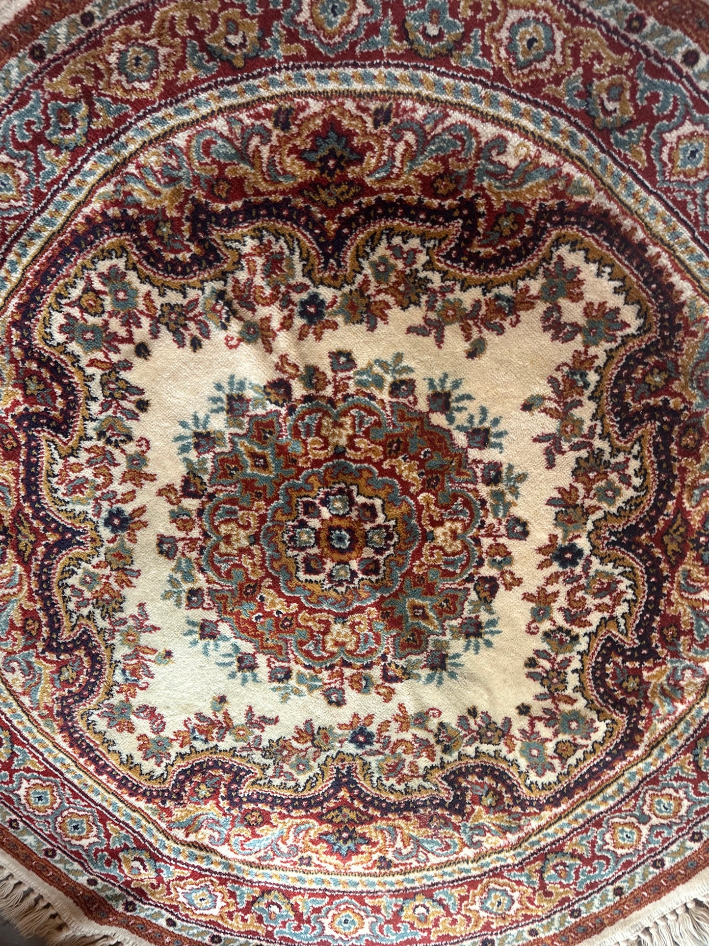 Vintage rond vloerkleed