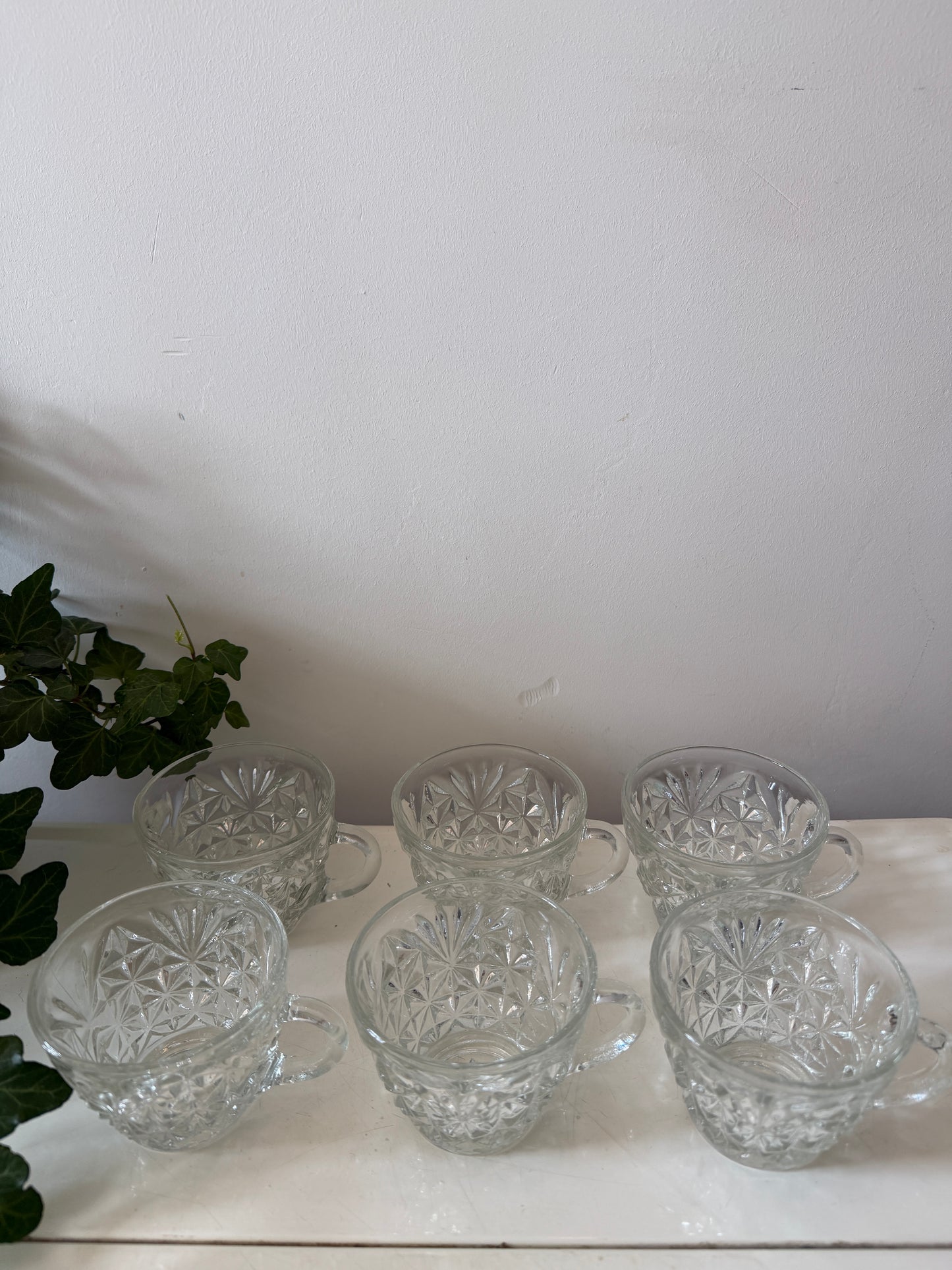 Set van 6 kristallen kopjes/ koffiekopjes