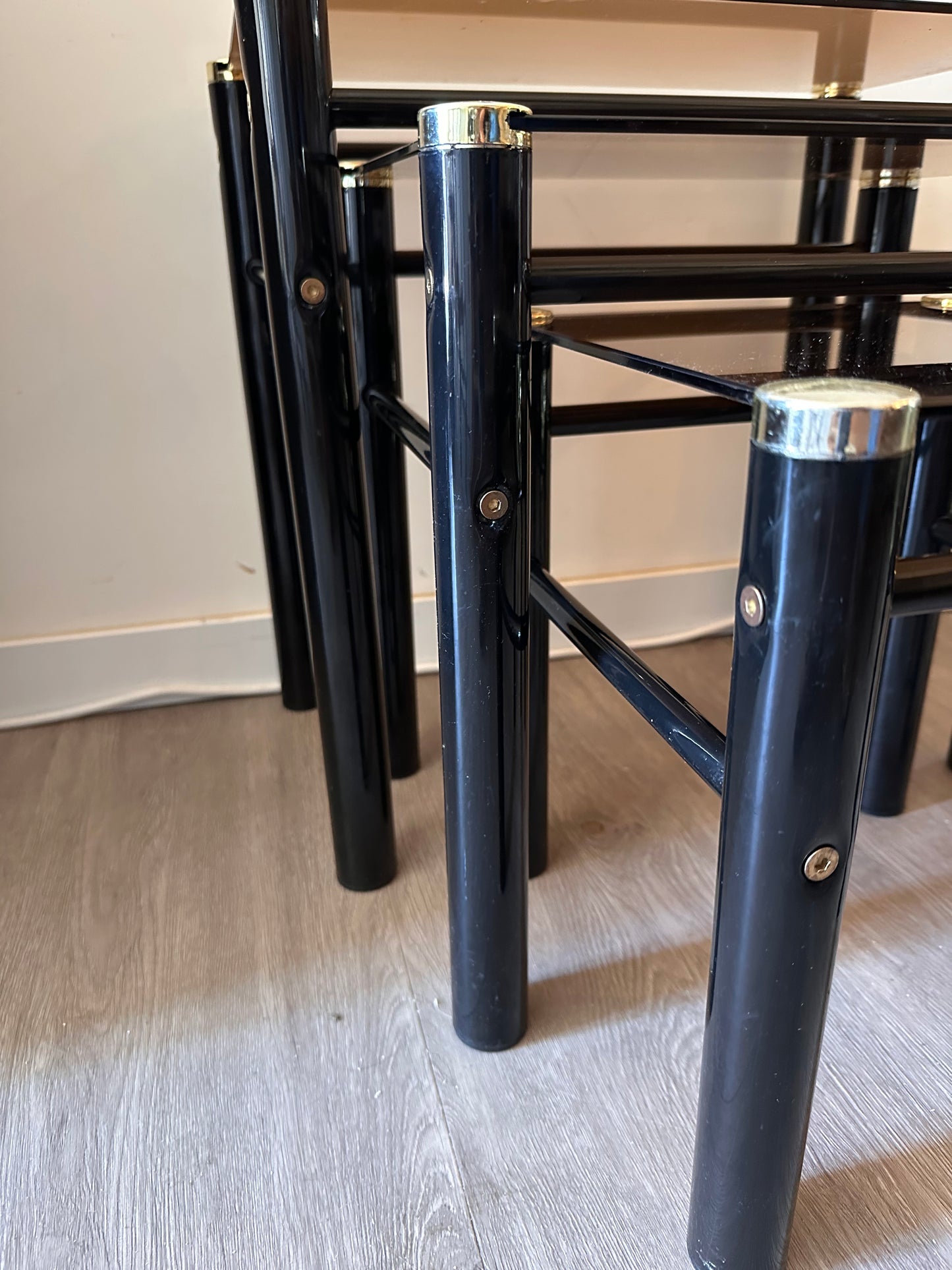 Set van 3 nesting tables space age Hollywood Regency