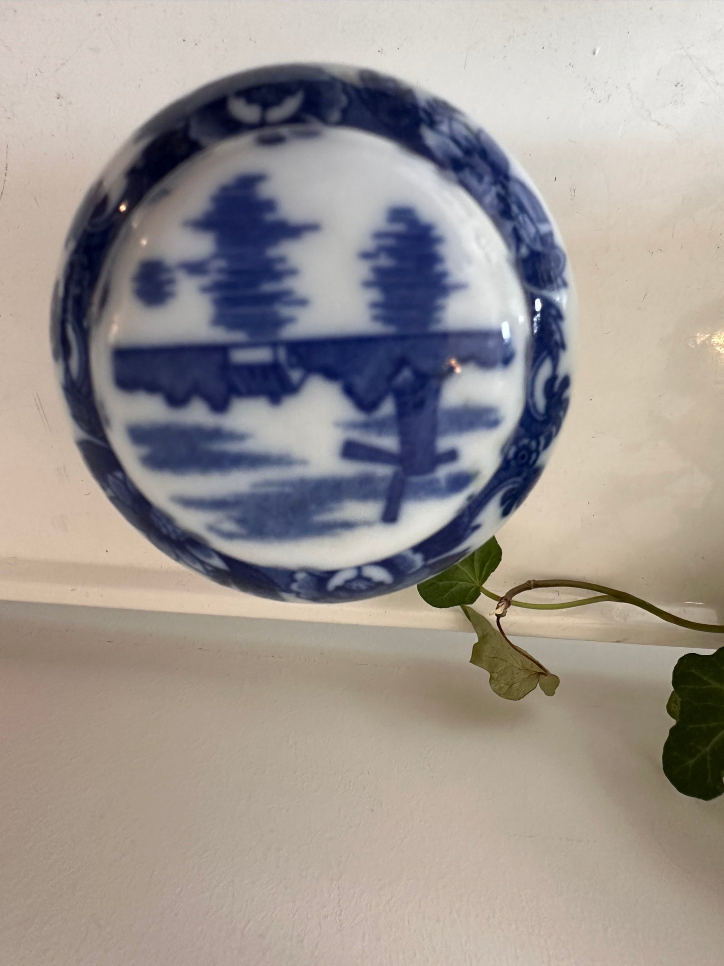 Gemberpotje vintage uit Japan blauw wit porselein