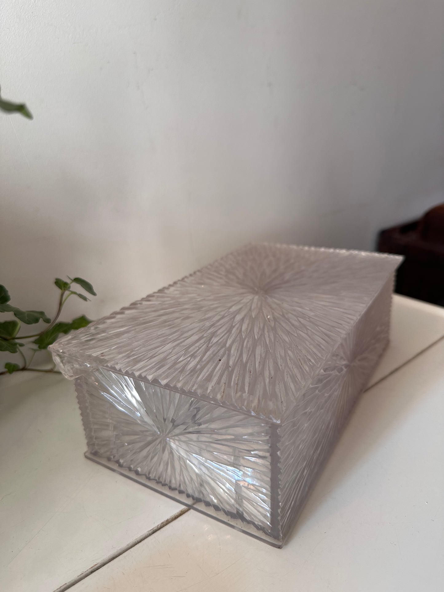 Kunststof bewaardoos met reliëf patroon