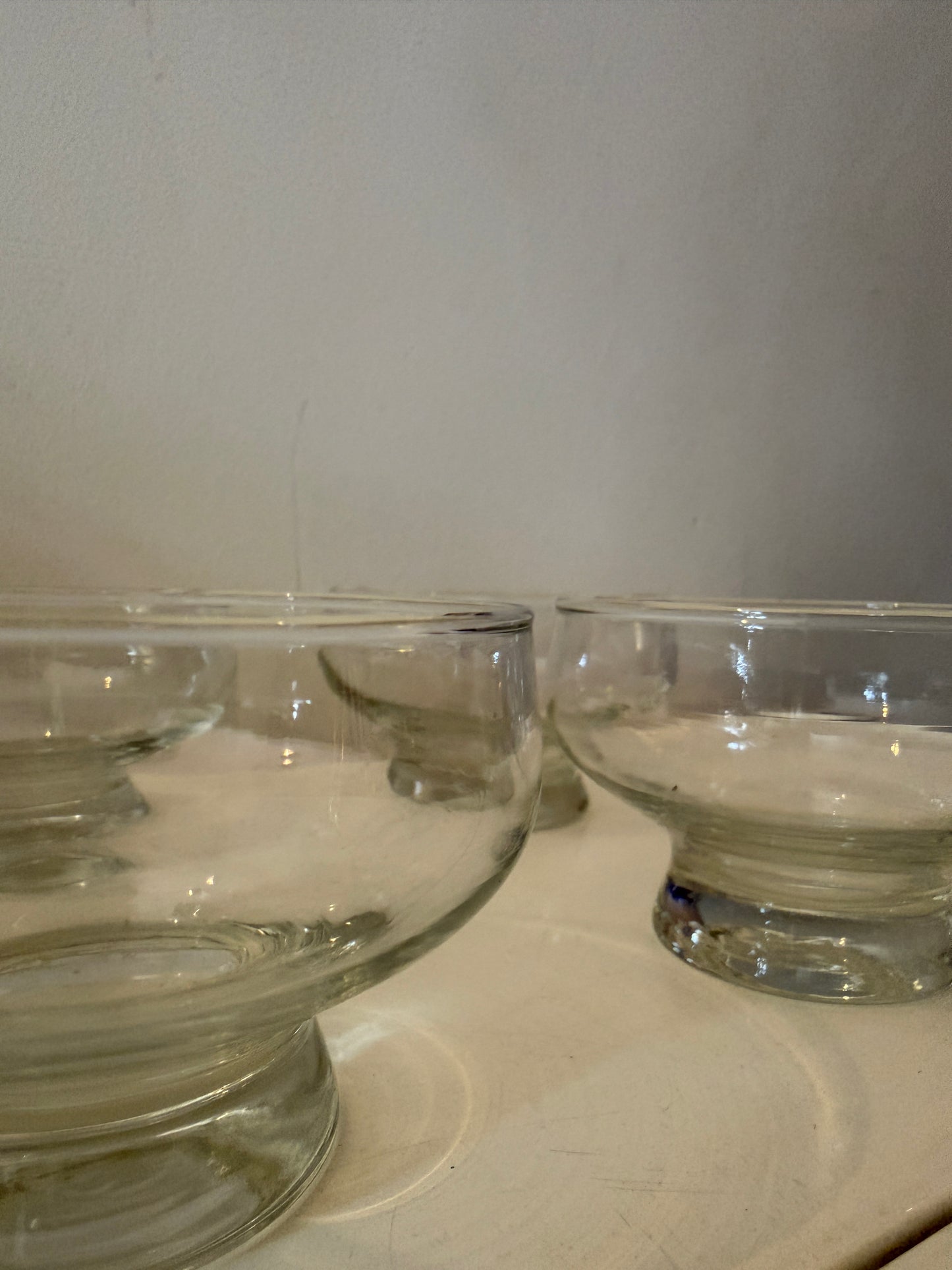 Set van 4 kristallen coupe glazen