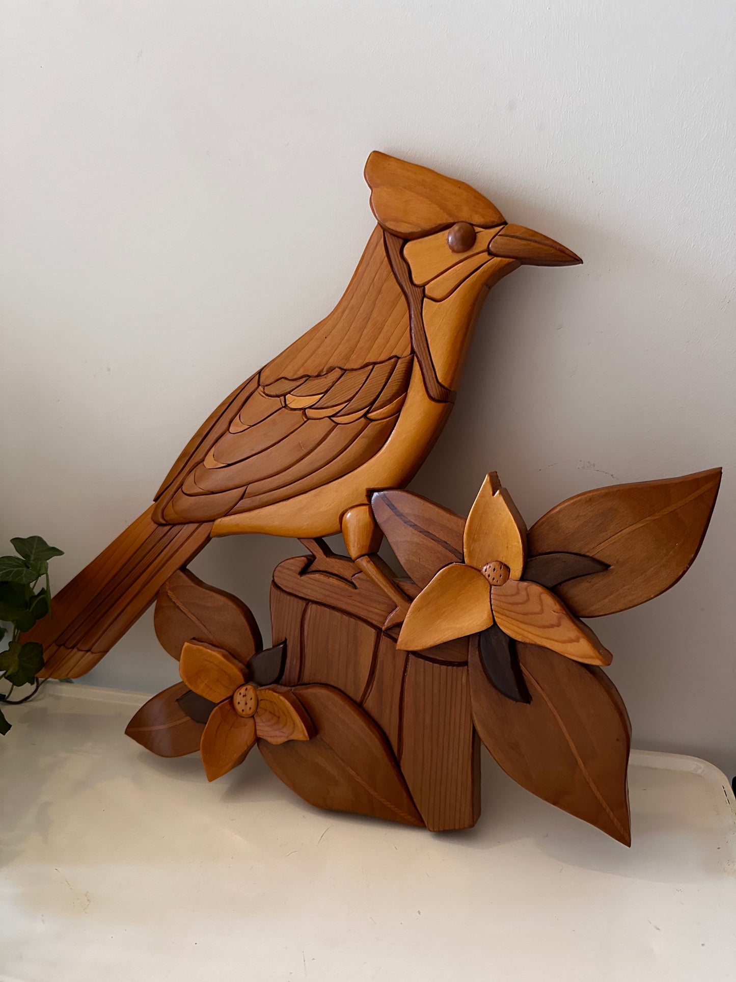 Houten vintage wandbord