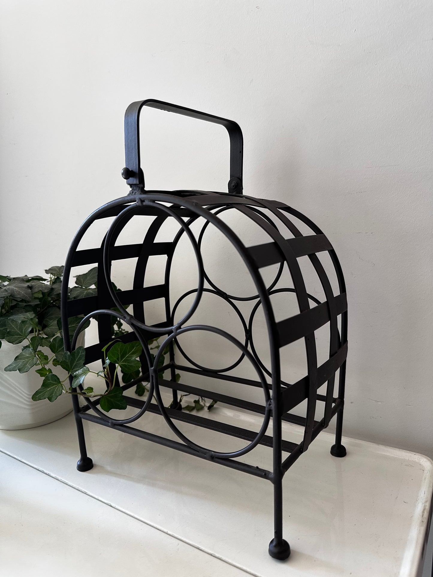 Smeedijzeren wijnrekje