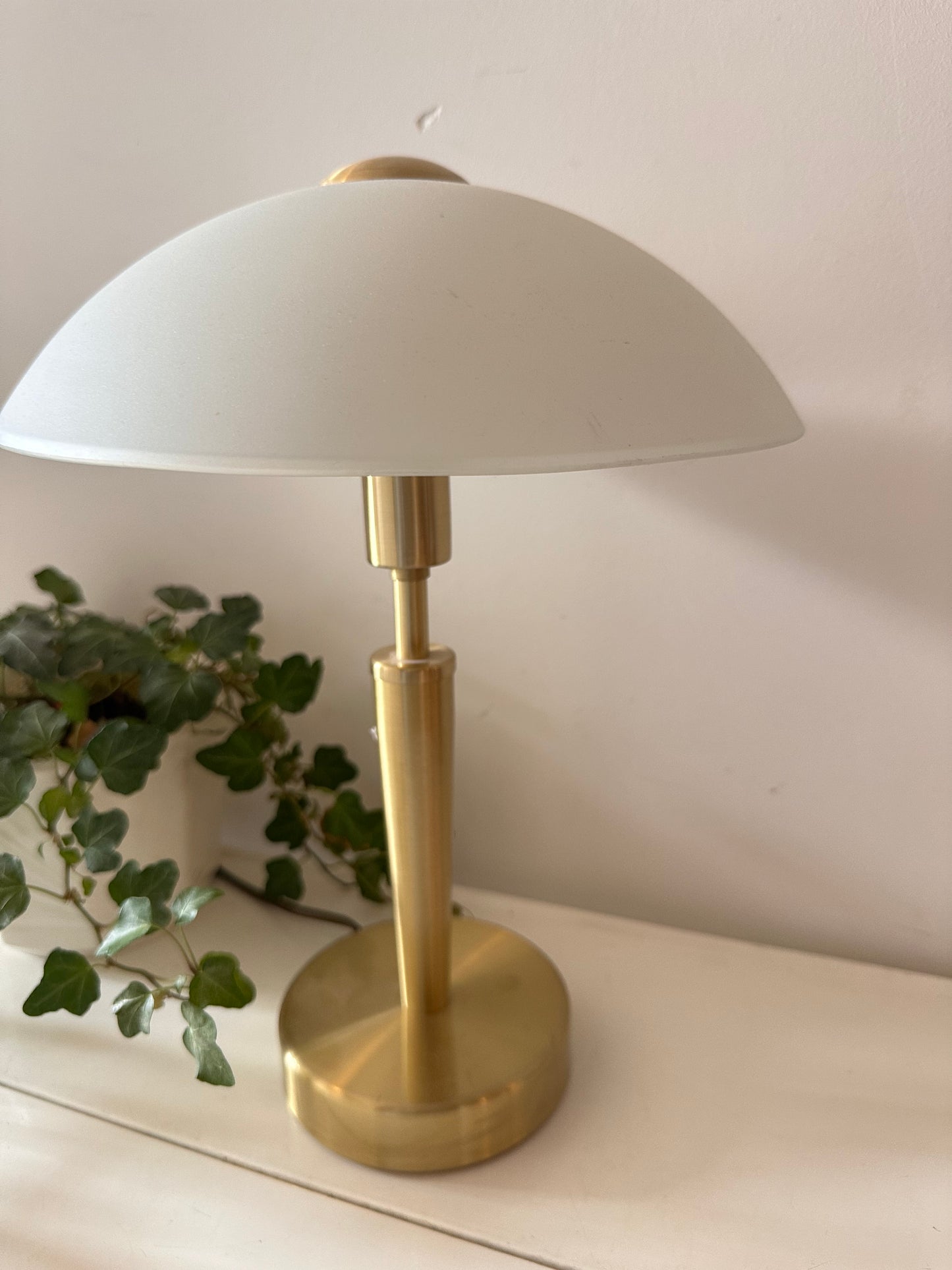 Messing lamp met mushroom kap