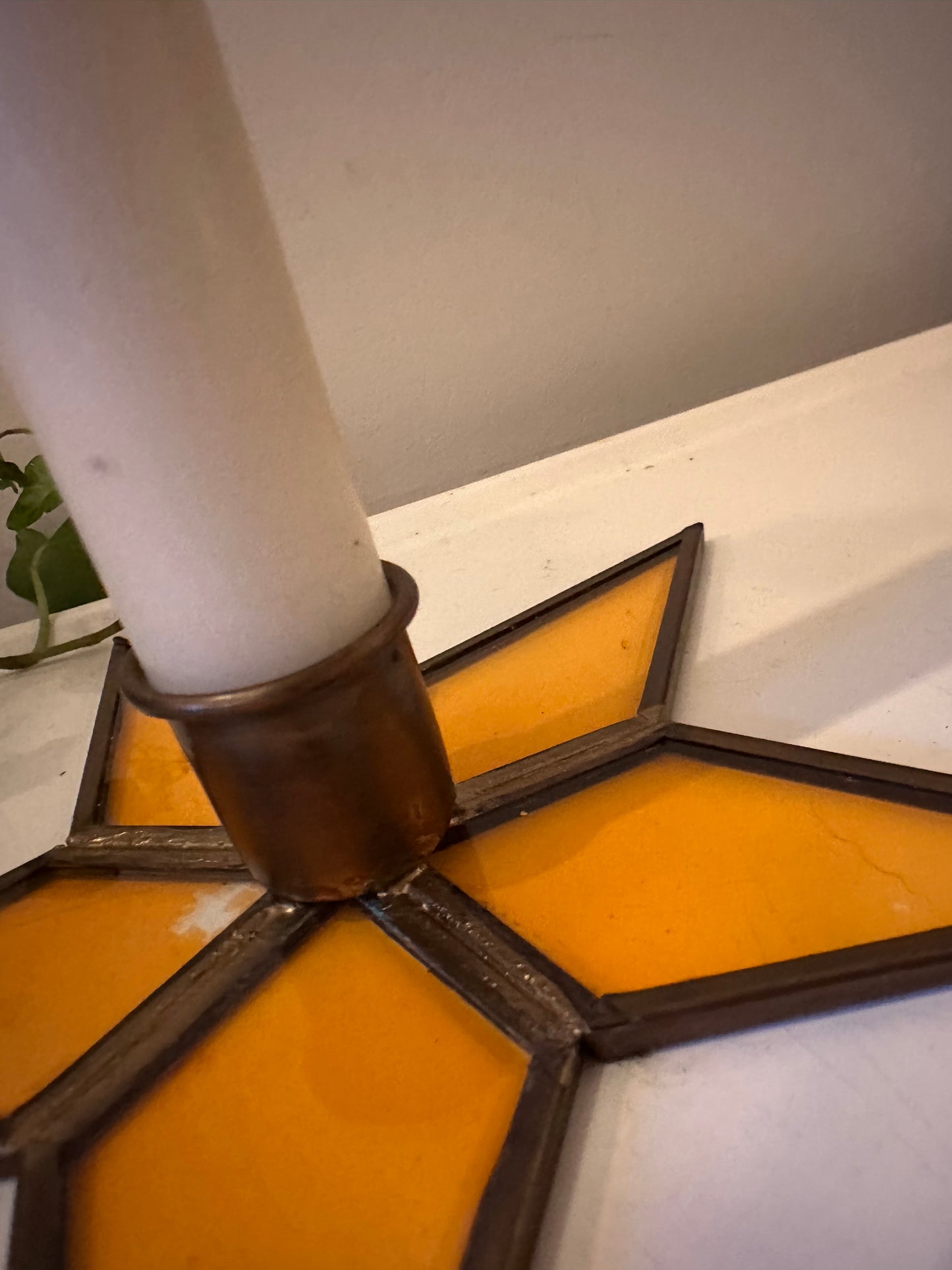 Glas in lood kandelaar
