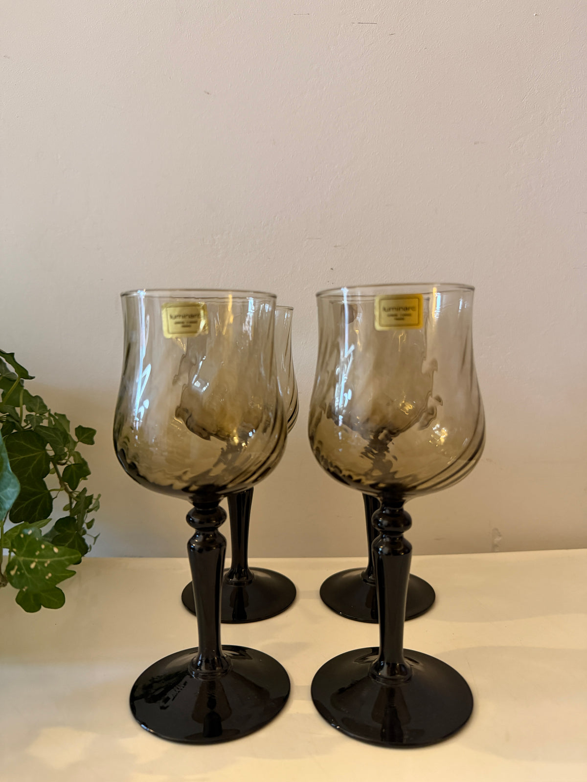 Set van 4 vintage luminarc wijnglazen