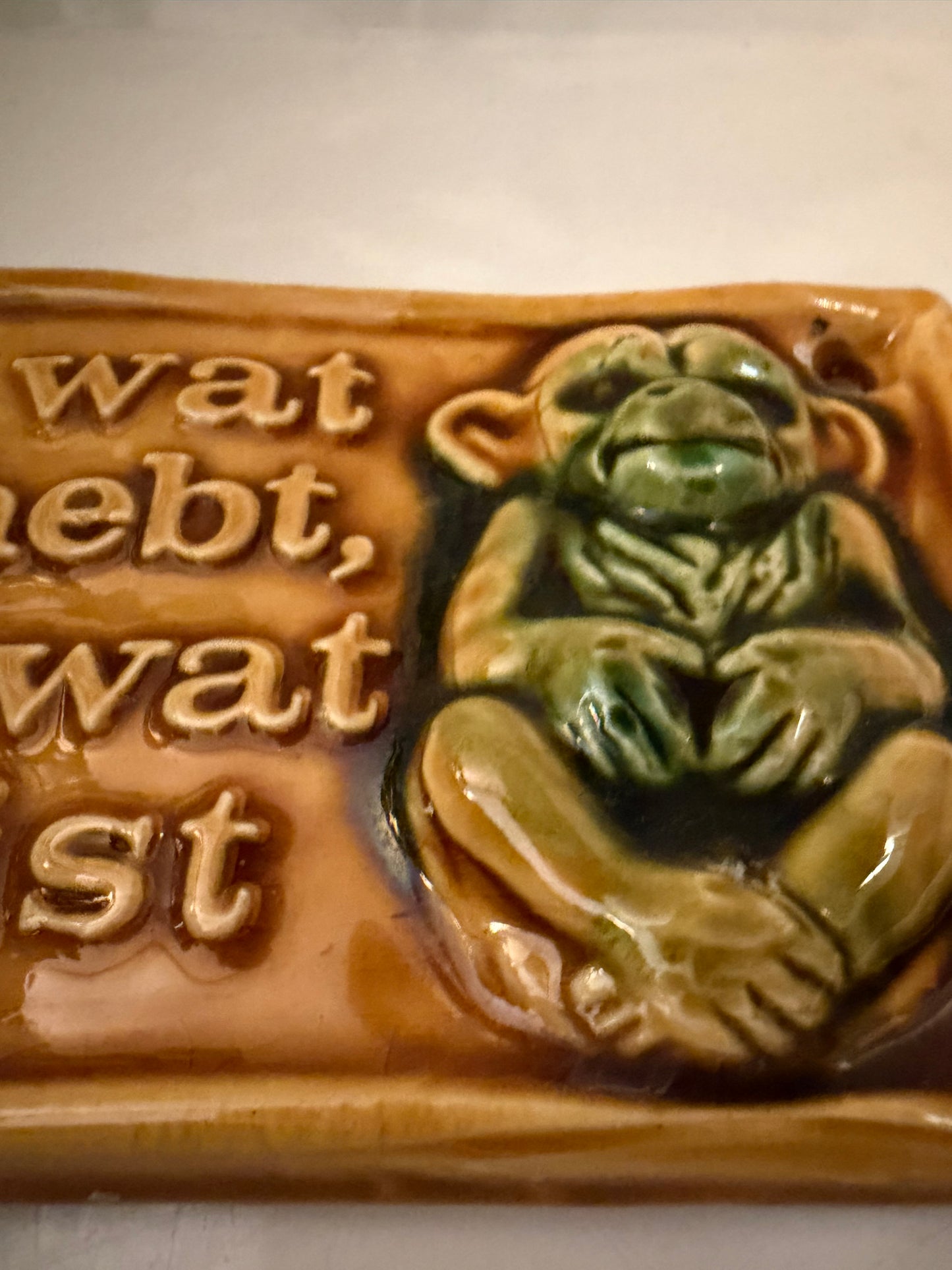 Keramiek jaren 70 wandtegeltje