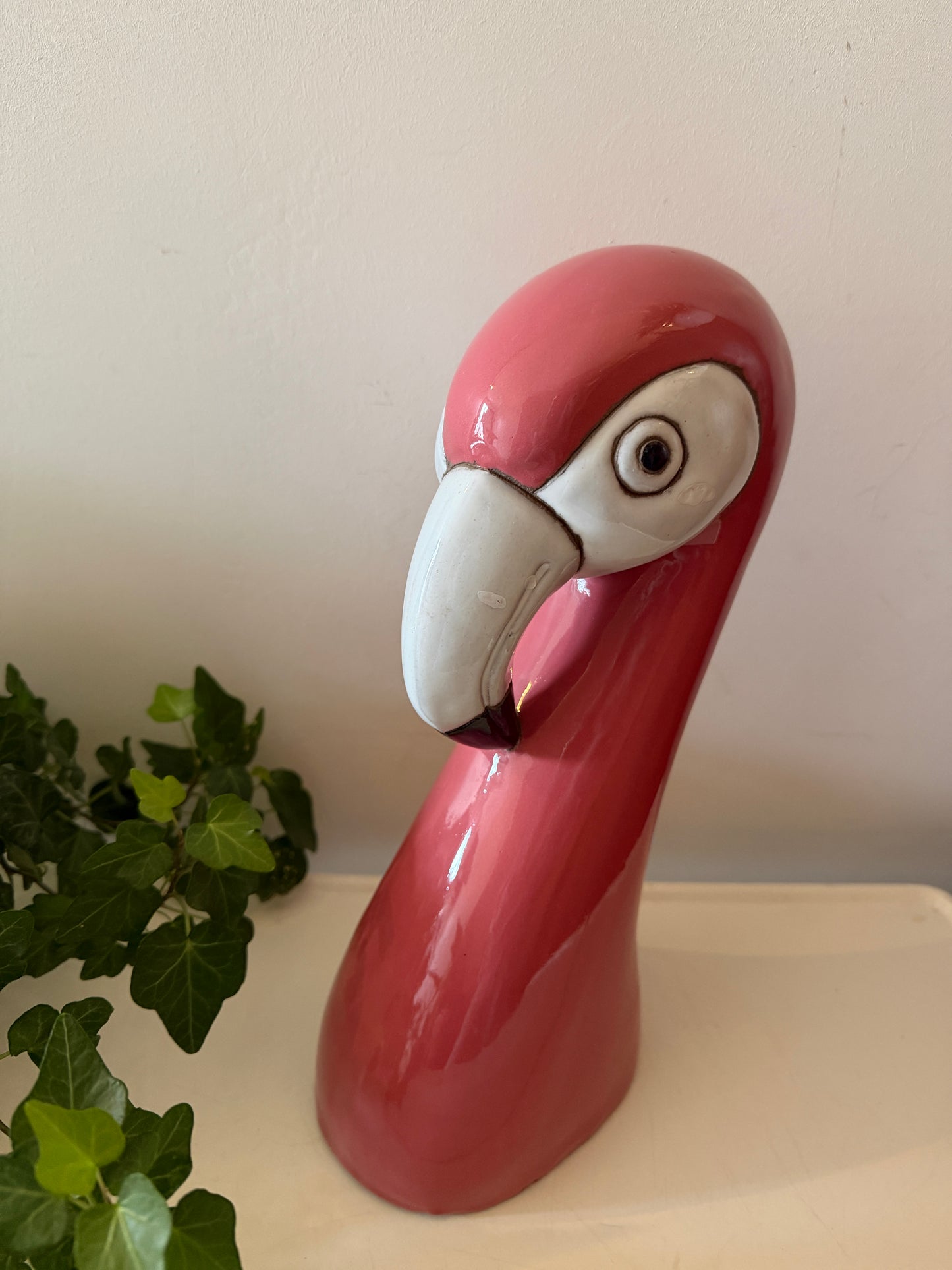 Jaren 80 beeld van een Flamingo