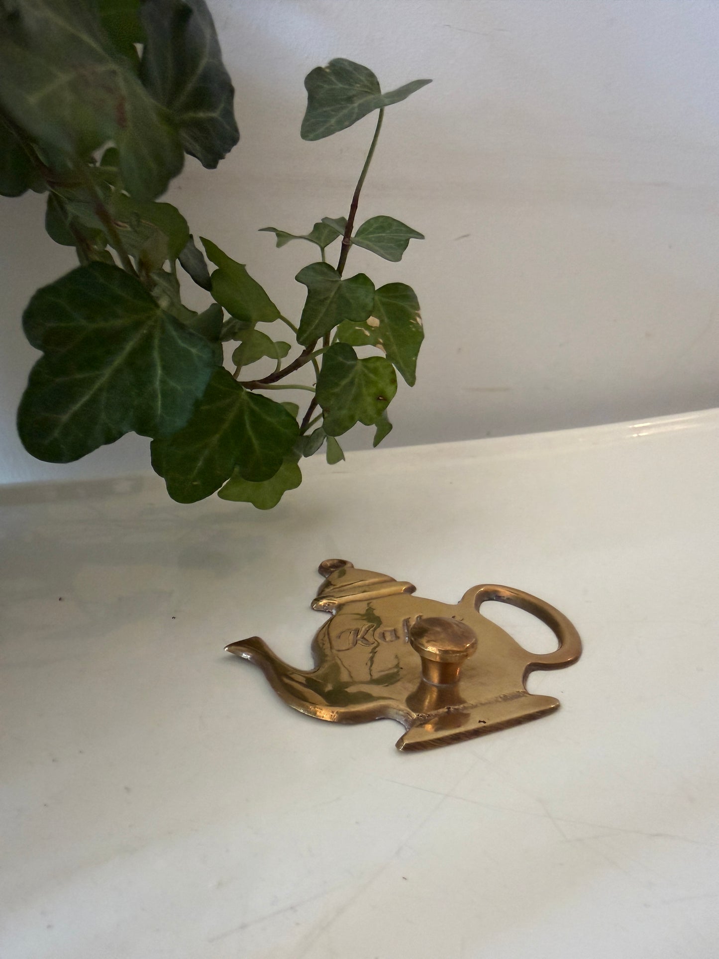 Messing koffiepot haakje