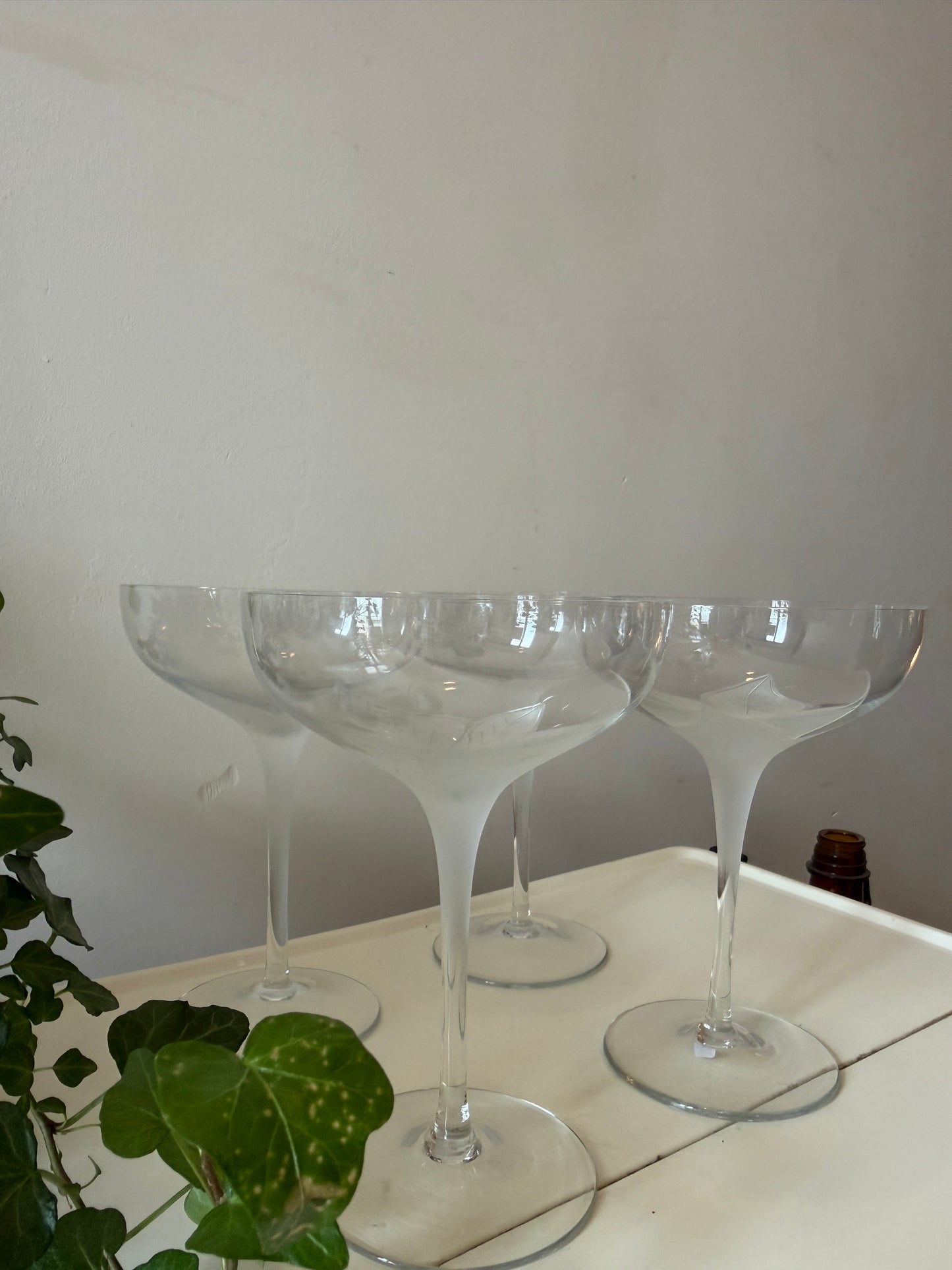 Set van 4 coupe champagne glazen