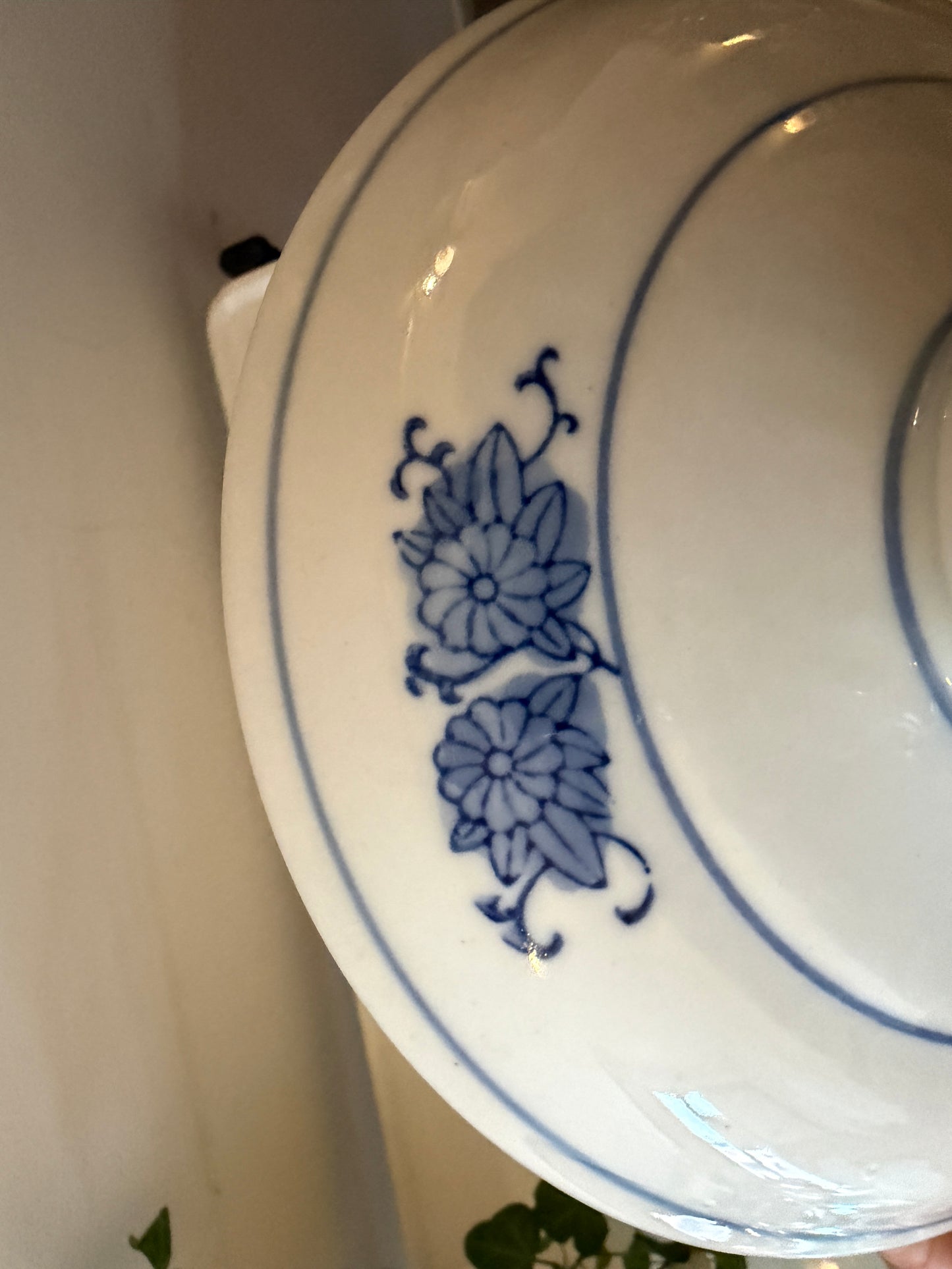 Blauw witte Serveerschaal